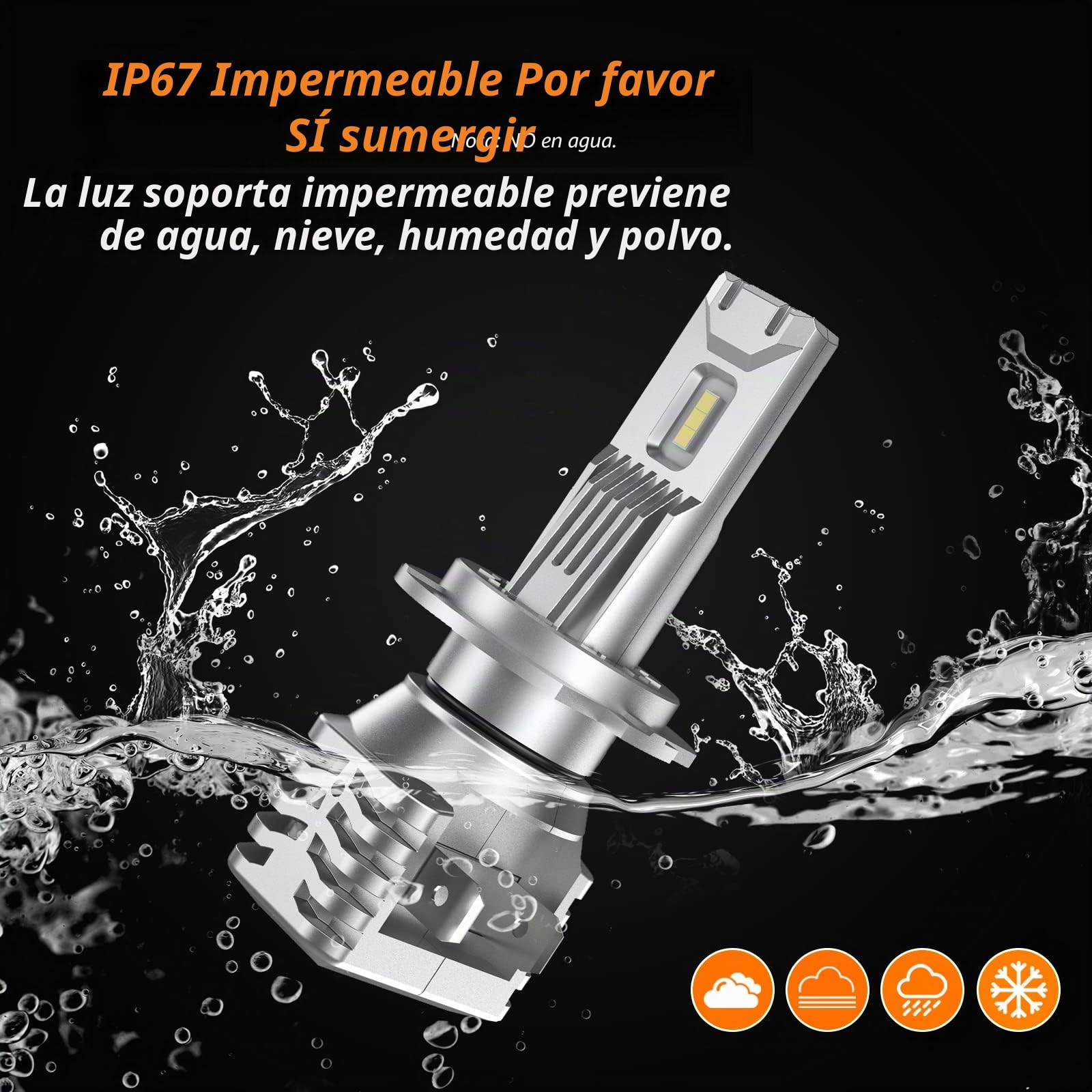 D-Lumina Bombilla led H7 para Faros Delanteros,60W 12000LM,6500K Blanco Frío Bombillas Antiniebla,kit de Conversión Todo en Uno, Reemplazo Halógeno,2 Años de Garantía (2 Unidades)