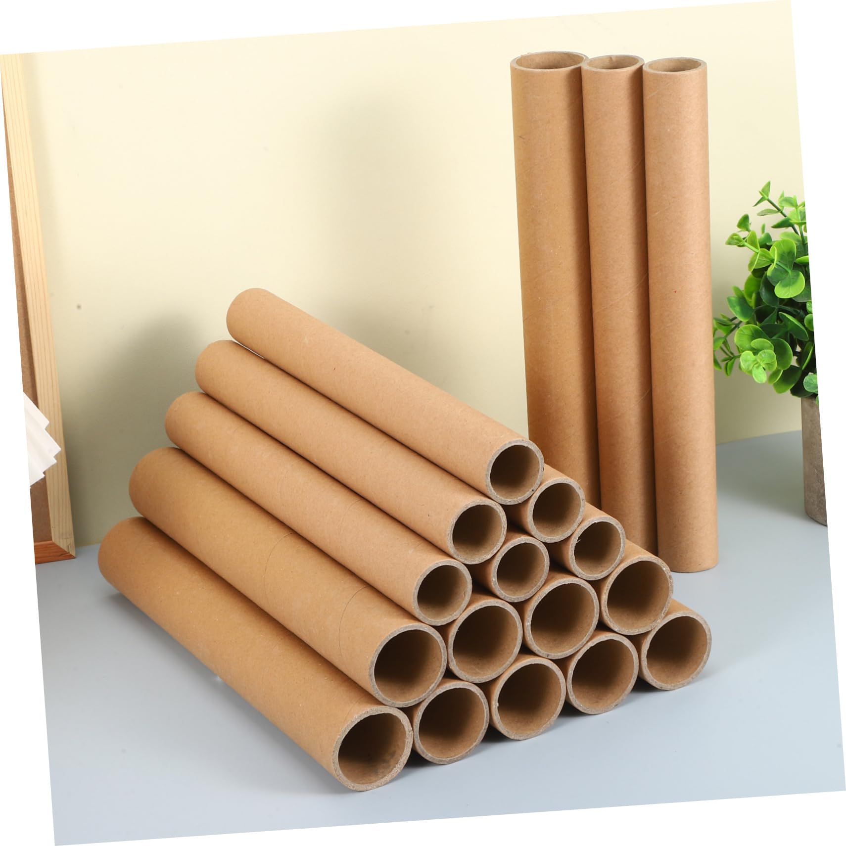 Lot De 20 Tubes D'expédition : Tubes Ronds En Papier Kraft Pour Travaux Manuels, Fournitures De Classe Et Projets Artistiques De Bricolage – Cylindres En Papier Pour Le