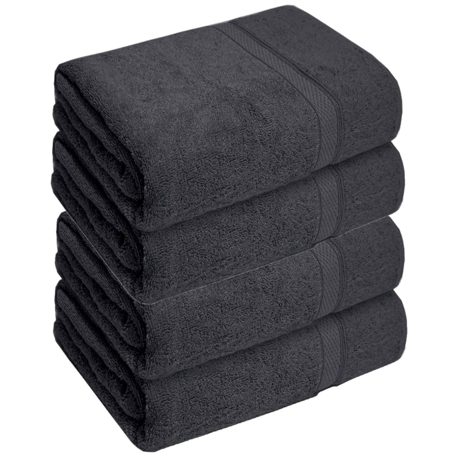 Diamond Tex Large Jumbo Bath Sheets Luxury 100% Egyption Cotton XL Towels Super Absorbent Quick Dry Big Bathroom Soft Towels Size 80x140cm (2, Charcoal Grey)