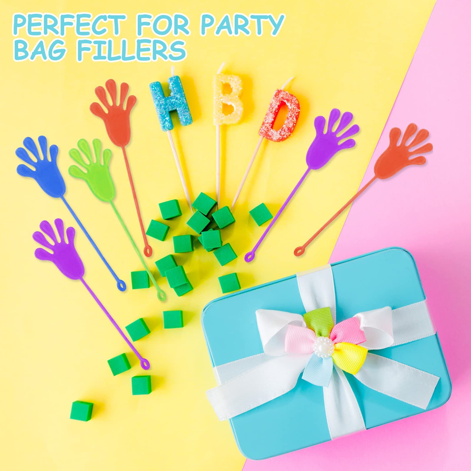 Ainiv 20 Pezzi Colorato Sticky Hands Giocattoli per bambini, Mani appiccicose Regalo per Compleanno, per Feste, di Decompressione per Ragazzi