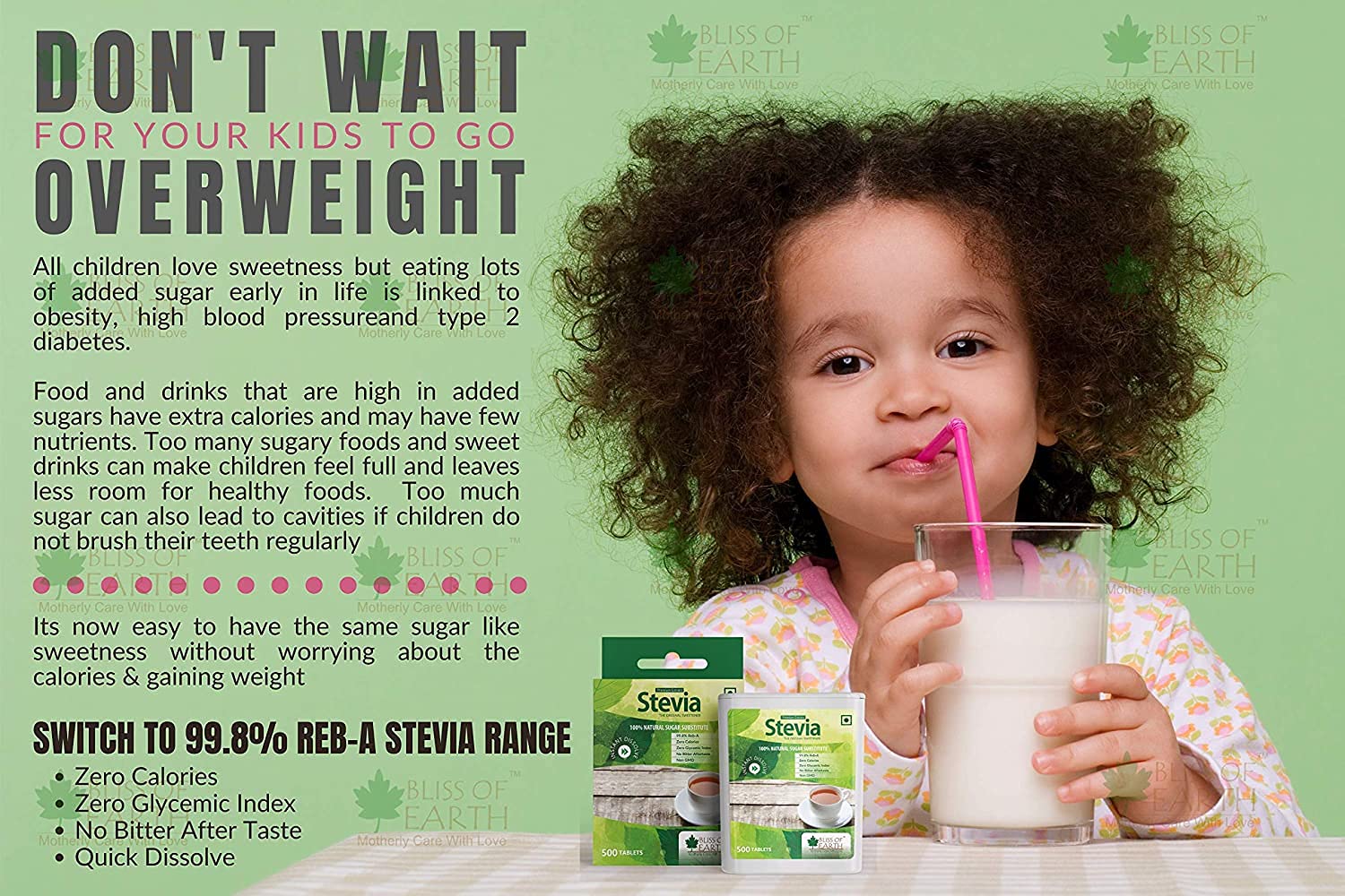 Bliss of Earth Stevia 500 Tablets Sugar free Pellets Zero Calorie Sweetener Diabetic and Keto Friendly Zero Calorie Keto Sweetener, Organic Quick Dissolve 99.8% REB-A Purity — Amazon image 4