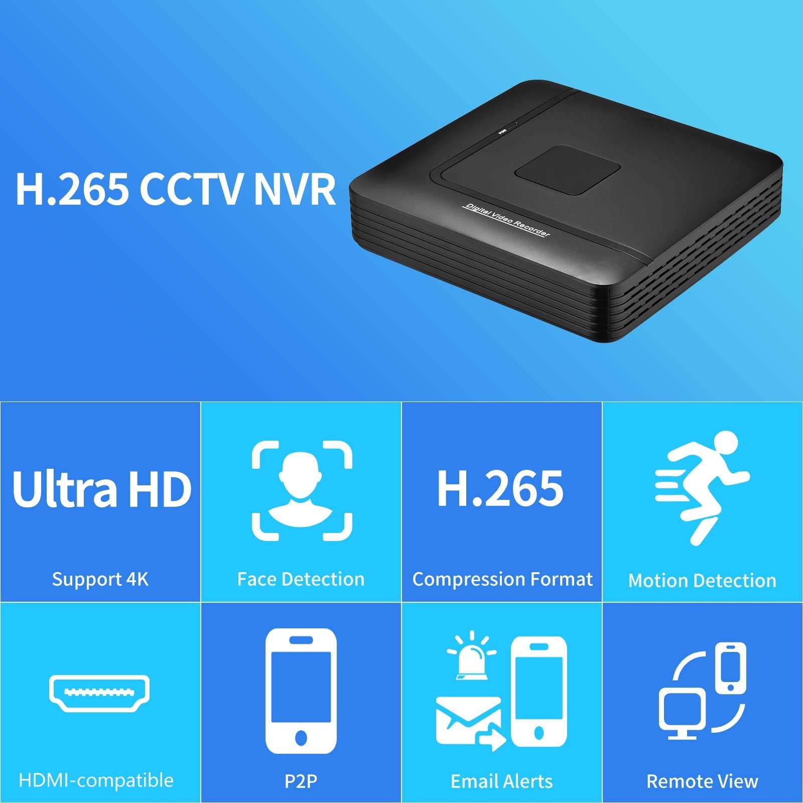 Amazon | ホームセキュリティカメラシステム H.265 CCTV NVR 32CH 16CH