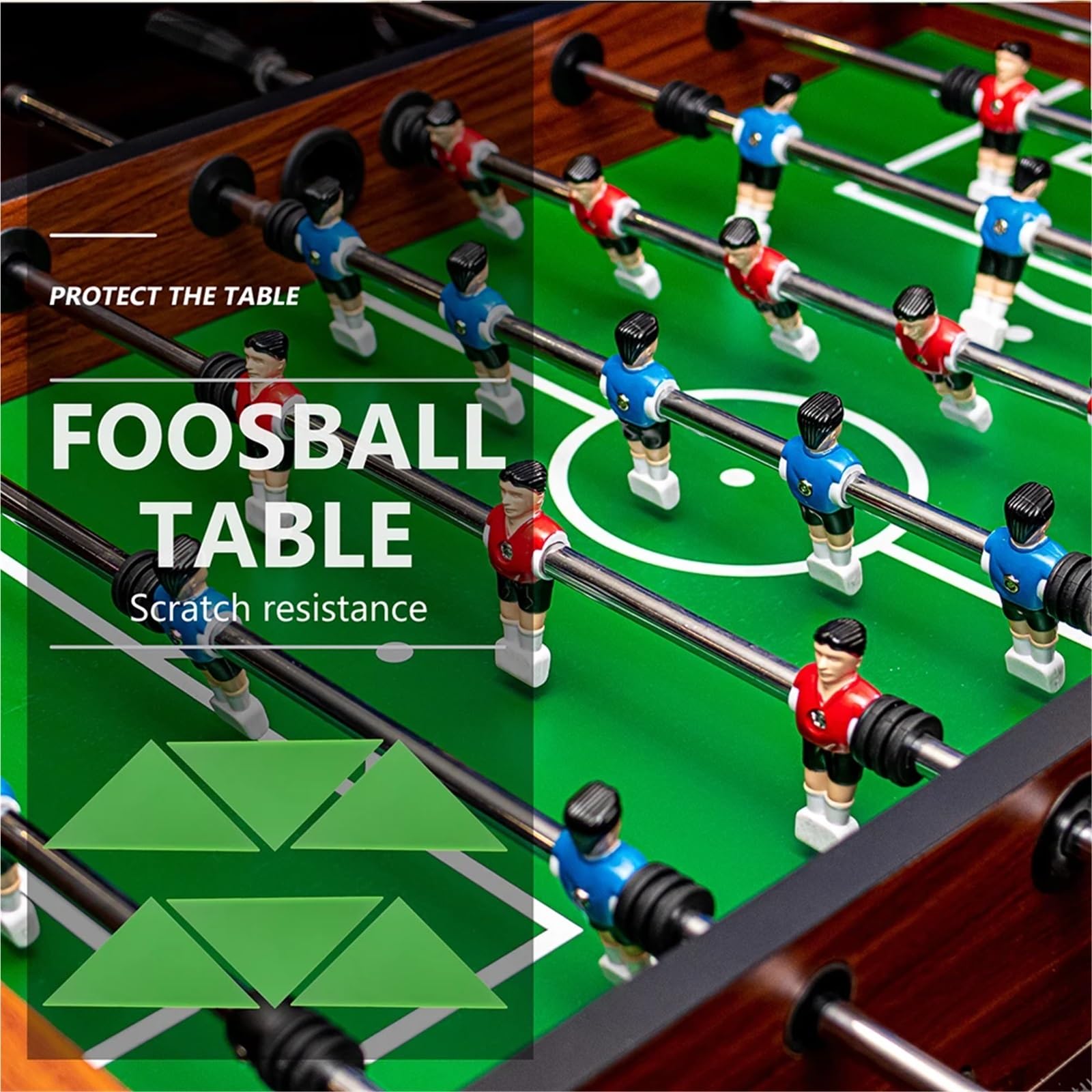 Tischfußball-Eckenschutz, kratzfest, dreieckig, Tisch-Eckenschutz, stabiler Kunststoffschutz, 8 Stück
