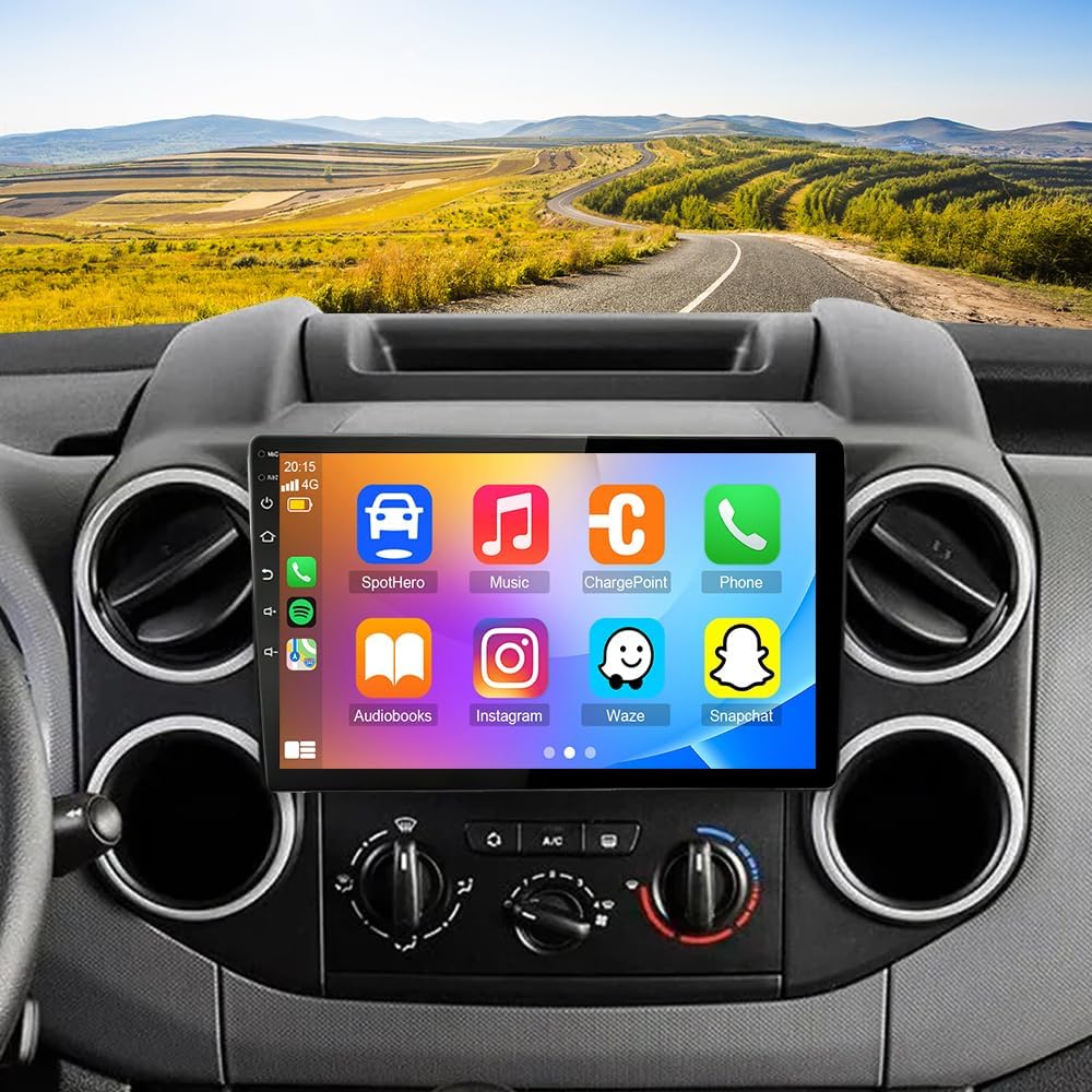 10.1 inch 2 Din Android 13 Car Stereo for Citroën Berlingo 2 2008-2019 Peugeot Partner, 4+64G Touchscreen Display Radio Multimedia Player Head Unit with Carplay Android Auto GPS Navi DAB+ FM SWC DVR