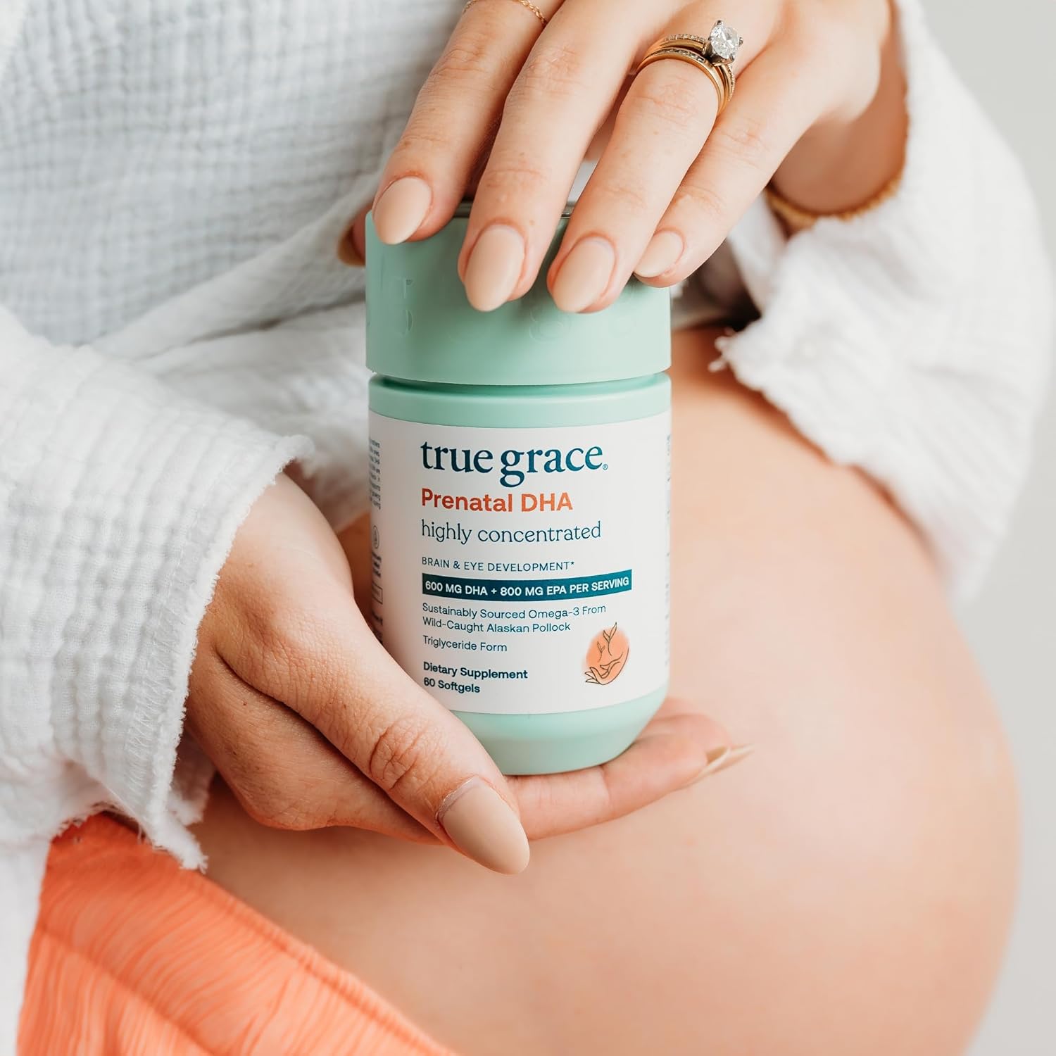 True Grace Prenatal DHA - 60 Softgels - 1400mg of DHA & EPA - for Pre-Conception, Pregnancy & Lactation - Wild Caught & Sustainably Sourced - Gluten Free - 30 Servings - Image 5