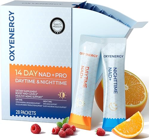 Miniatura 2 de OxyEnergy Suplemento NAD Anti-Envejecimiento y Renovación Celular, 28 paquetes y Complejo Triple Magnesio, Glicinato de Magnesio 300mg 90 Cápsulas