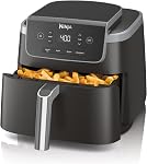 Ninja Air Fryer Pro 4-in-1 with 5 QT Capacity, Air Fry, Roast, Reheat, Dehydrate, Air Crisp Technology with 400F for hot, 120 Volts, Nonstick Basket & Crisper Plate, Grey, AF141