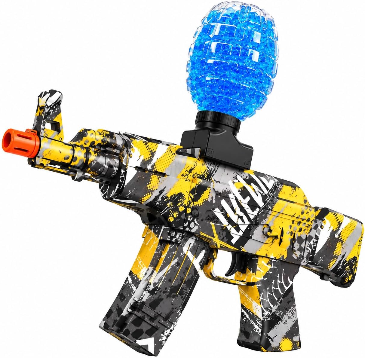 Gel Ball Blaster Fast Auto Blaster Electric with 31k Ammo for Adults Yellow (Yellow Camouflage) | Eyewear | Rechargeable | Garden | Outdoor Games Activities