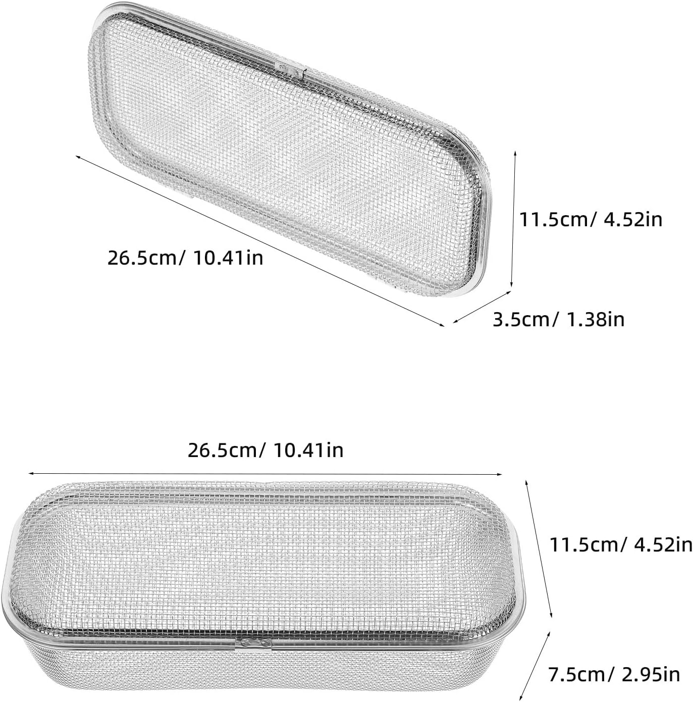 Toddmomy 2pcs Stainless Steel Dishwasher Basket for Small Items, Silverware Utensil Holder, Cutlery Box, Cutlery Basket, Multi-Purpose Kitchen Tool
