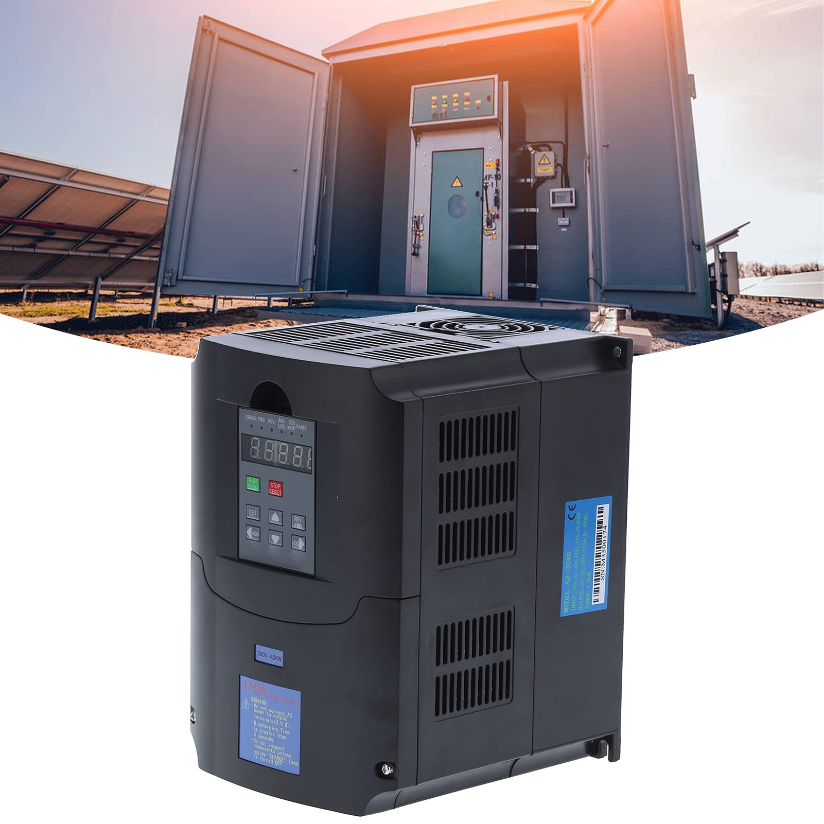 FTVOGUE Variador de Frecuencia Trifásico para Motor, 4KW 380V, Carcasa ABS