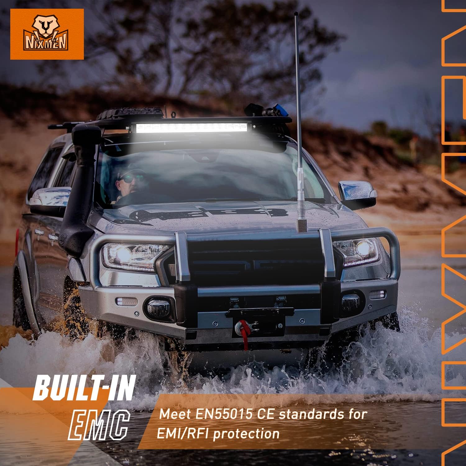 Nilight 19.5 Inch Single Row Slim LED Light Bar 75W 8045LM Anti-Glare Flood Spot Combo DRL Offroad Driving Lamp IP68 w/ 16AWG DT Wiring Kit for Pickup Truck SUV ATV UTV Boat 4x4 Jeep