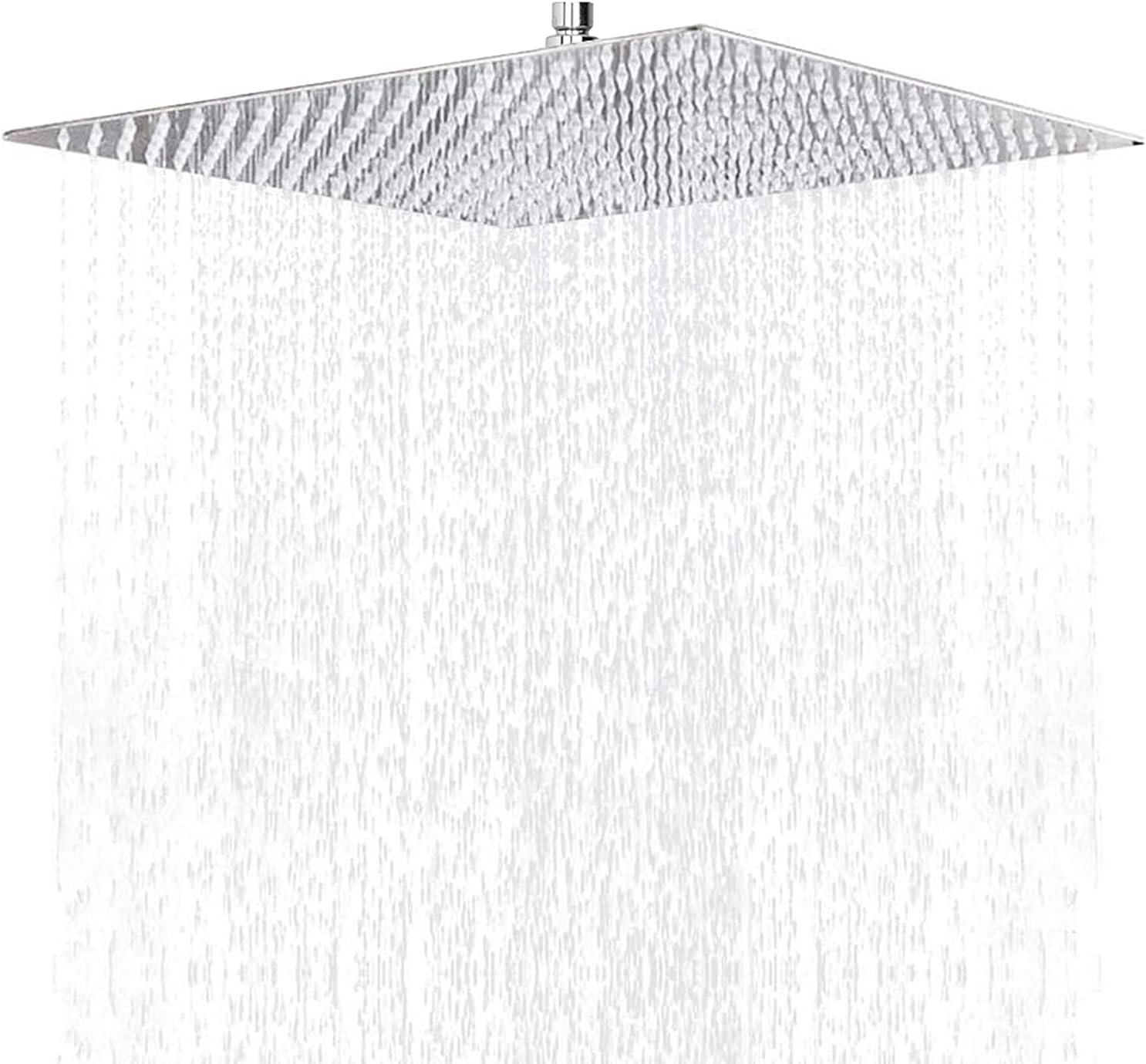 Rain Shower head, NearMoon High Flow Stainless Steel Square Rainfall ShowerHead, Waterfall Bath Shower Body Covering, Ceiling or Wall Mount (16 Inch, Chrome Finish)