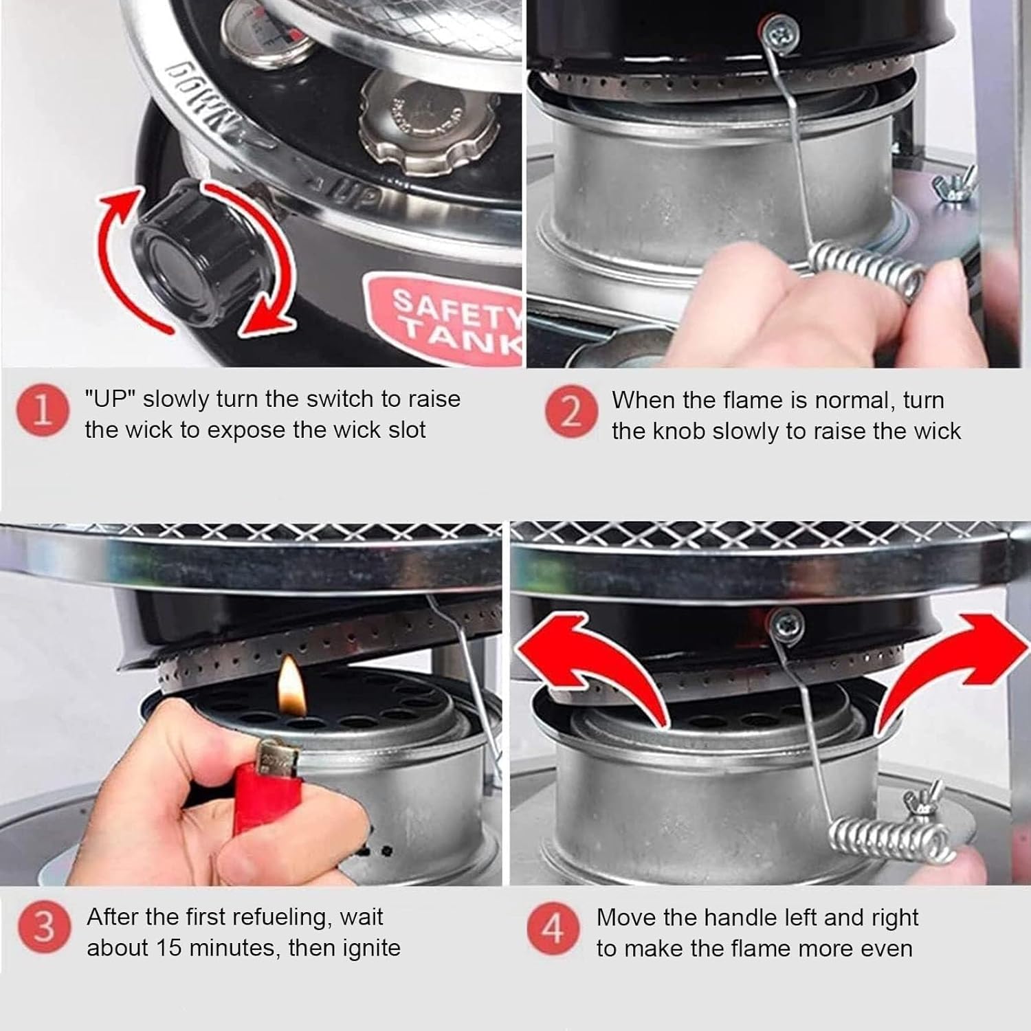 Portable Oil Heater, Lightweight Stainless Steel Kerosene Stove Heater, 4.5 liters Multifunctional Kerosene Stove for Indoor and Outdoor use