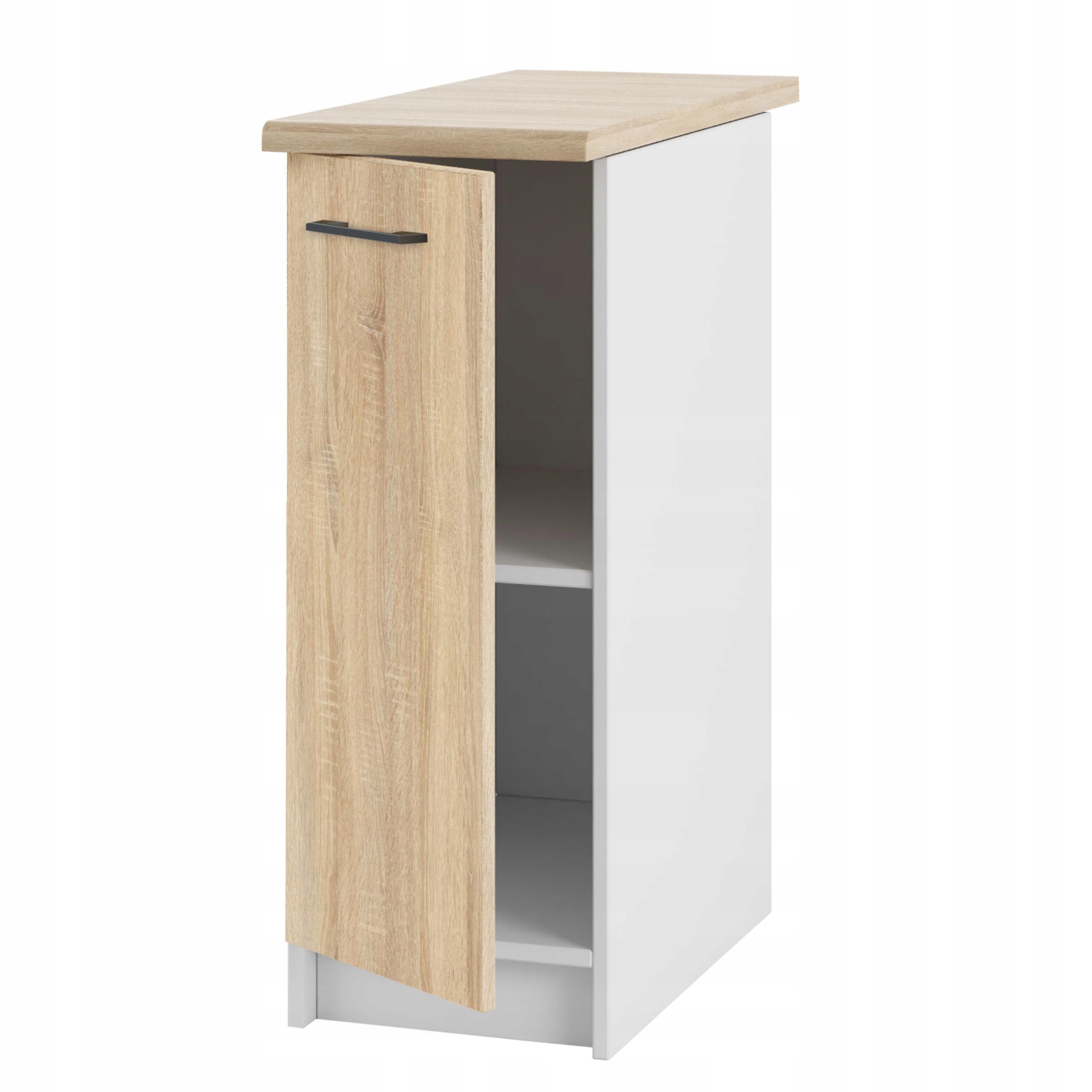 Schmaler Küchenschrank 30 cm mit Arbeitsplatte – funktionaler Unterschrank für kleine Küchen - robuster Aufbau - einfache Montage - flexibles Design - idealer Stauraum für Küchenutensilien