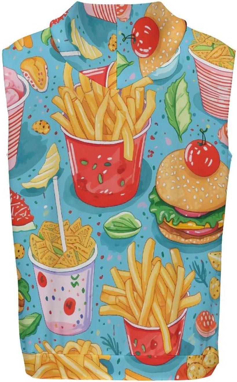 Men's Workout Hooded Tank Tops Sleeveless Muscle Gym T-Shirts