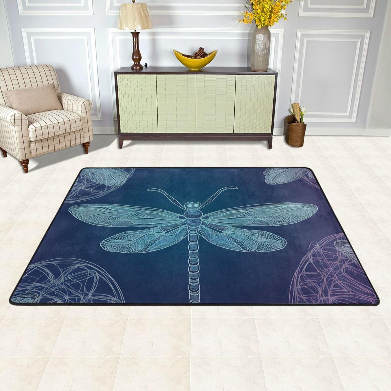 Tapis absorbant libellule pour une cuisine propre et un salon accueillant