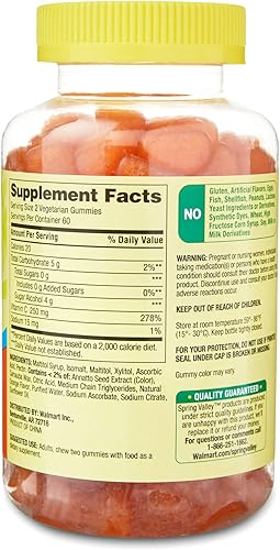 Miniatura 8 de Gomitas de vitamina C para adultos, gomitas Spring Valley sin azúcar, 120 unidades (1), juego con estuche de semana Fusion Shop Store (1)