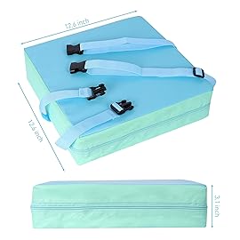 Toddler Booster Seat for Dining Table, Double Safe Adjustable Straps Portable Booster Seat Dining Table, PU Washable Kids Booster Seats, Portable Travel Increasing Cushion Seat