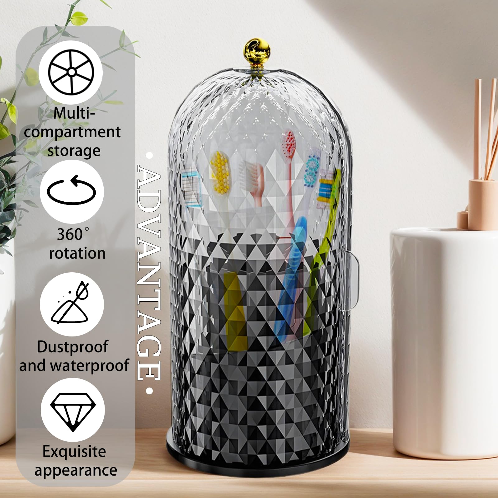 Porte-brosse à Dents Électrique, Rangement Brosse à Dents Avec Trous De Drainage Organisateur A Dentifrice Pour Douche 2pcs Noir 97854141