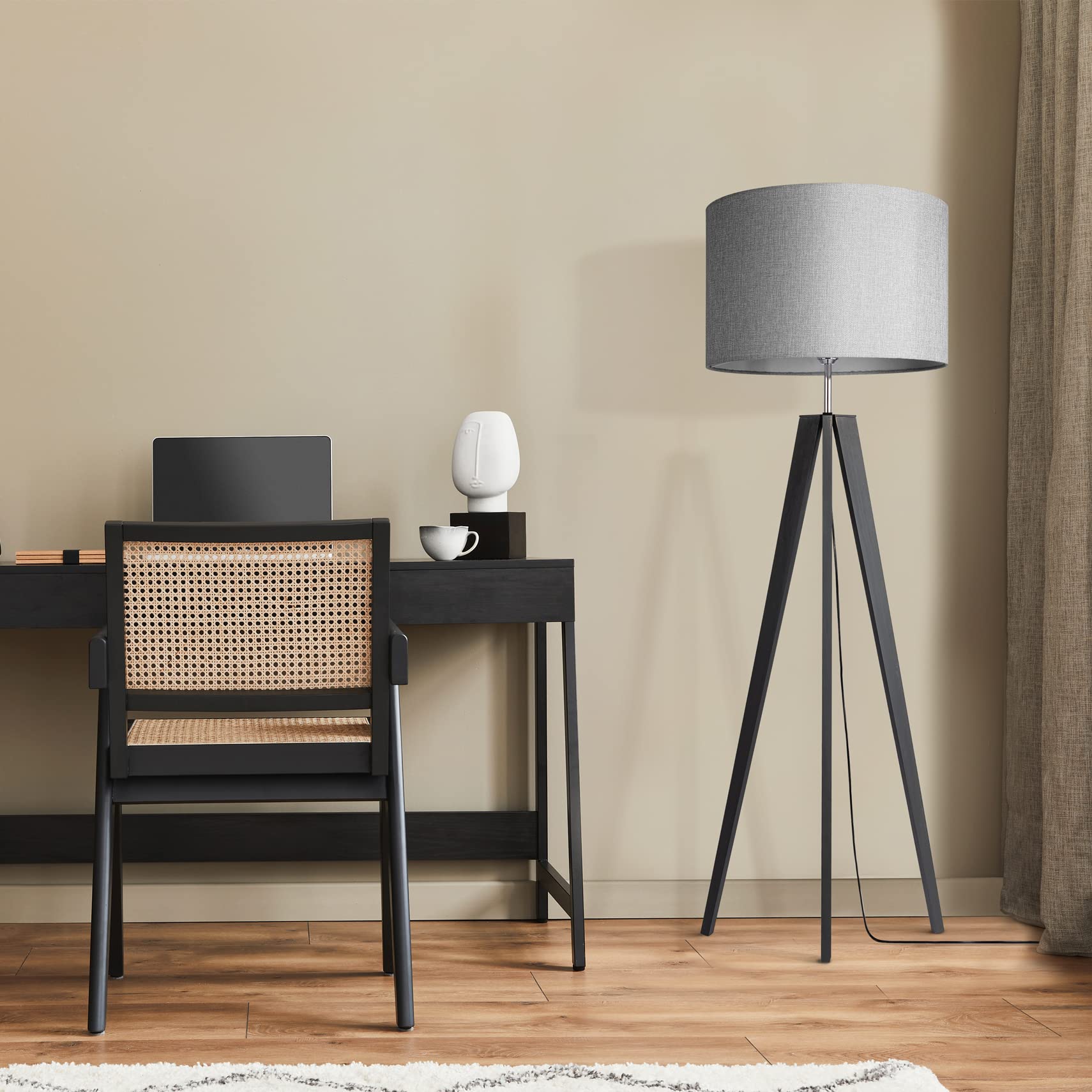 Paco Home Stehlampe Wohnzimmer Standlampe Wohnzimmerlampe E27 Fassung Leselampe Stoffschirm Lampe Schlafzimmer Stativ Stoff Lampenschirm Mit Schalter