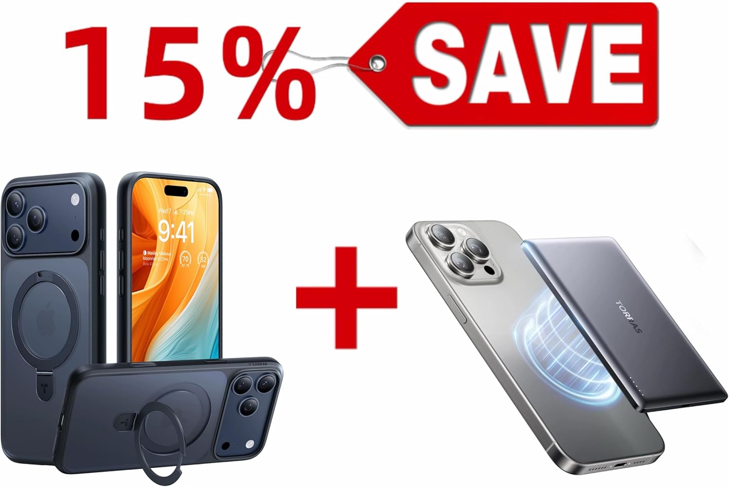 TORRAS MiniMag Power Bank 5000mAh and case — Buy Together to Save 15%