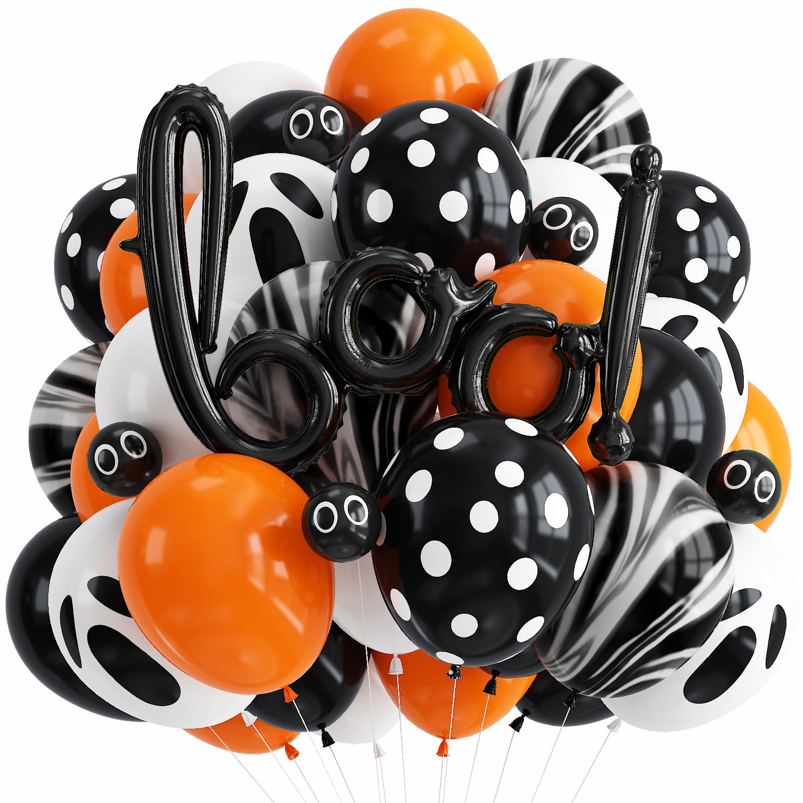Halloween Birthday Balloons with BOO Foil Balloon for Spooky Party Decor