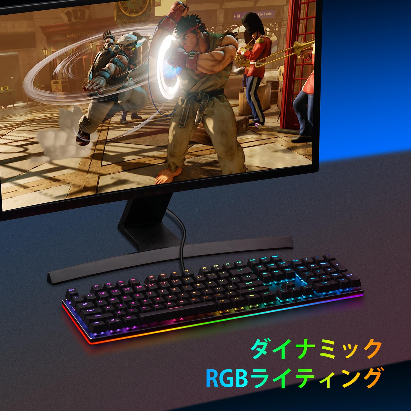 家庭用キーボード Amazon | CHONCHOW ゲーミングキーボード 赤軸 メカニカル RGB