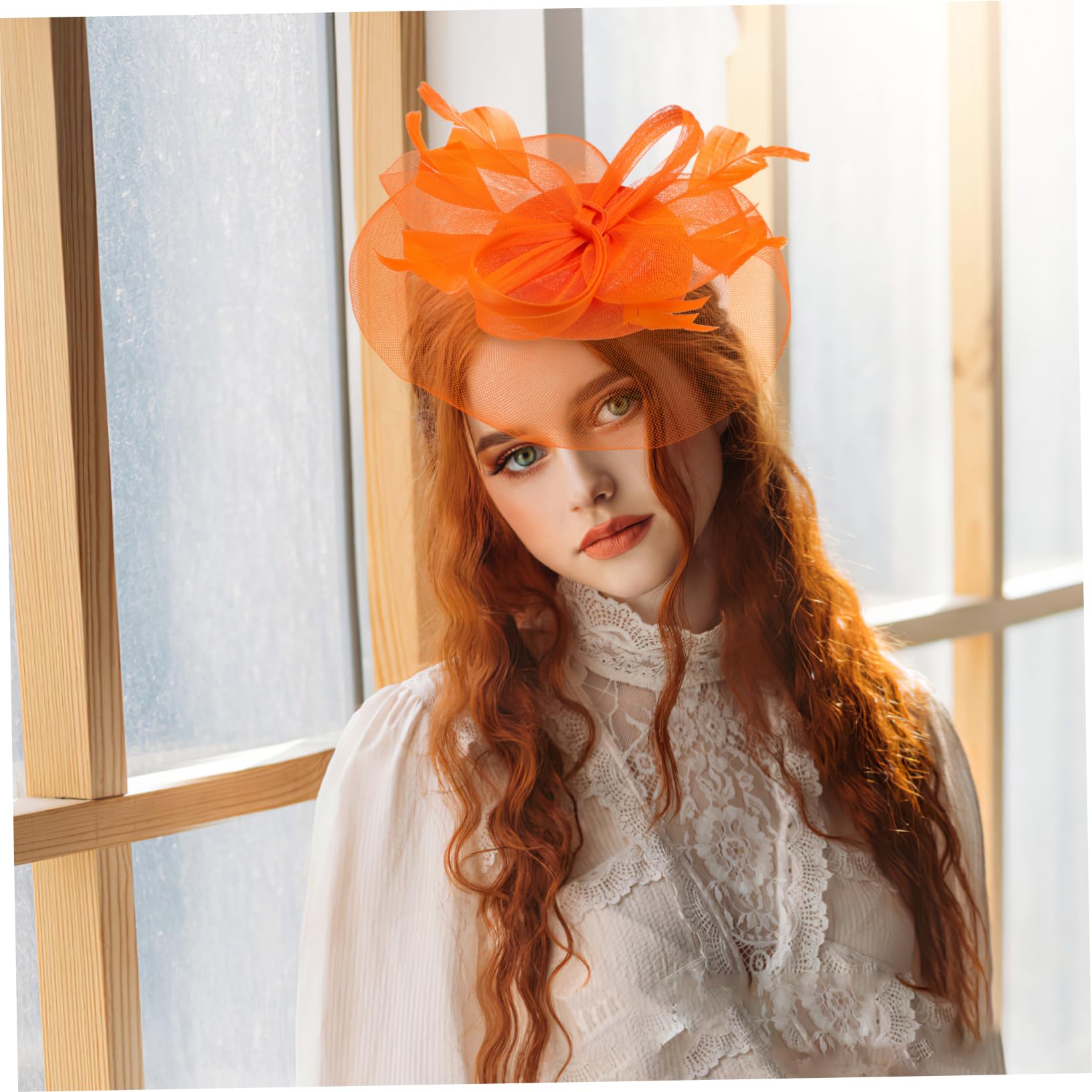 GALPADA 3pezzi Fascinator Elegante per Donne con Fiori Piuma e Rete Cappello da Cerimonia per Matrimoni Tea Party e Banchetti Accessorio Femminile Romantico e Comodo da Indossare
