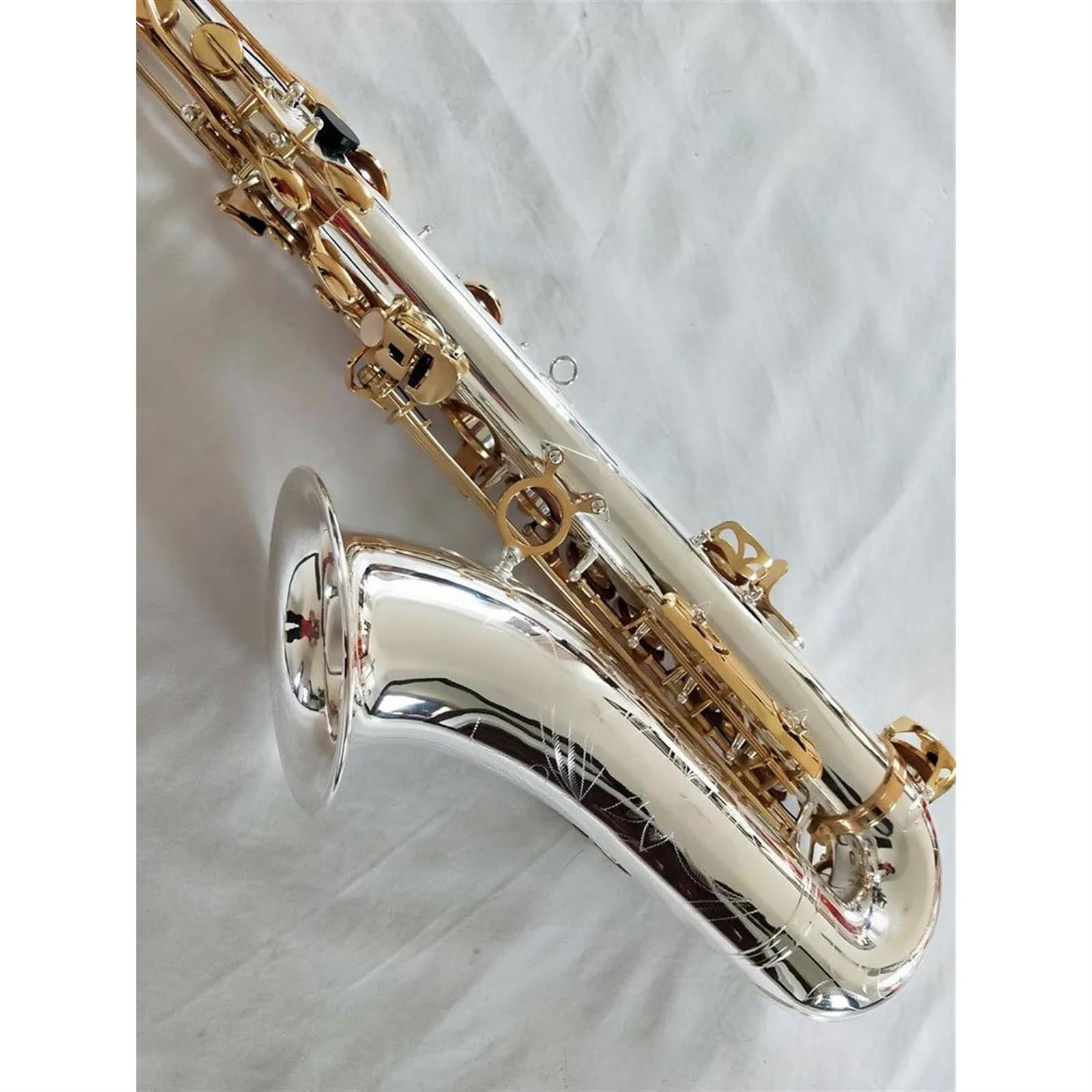 Sassofono Tenore Placcato In Argento Con Chiave In Oro Professionale Super Play Sax Con Custodia