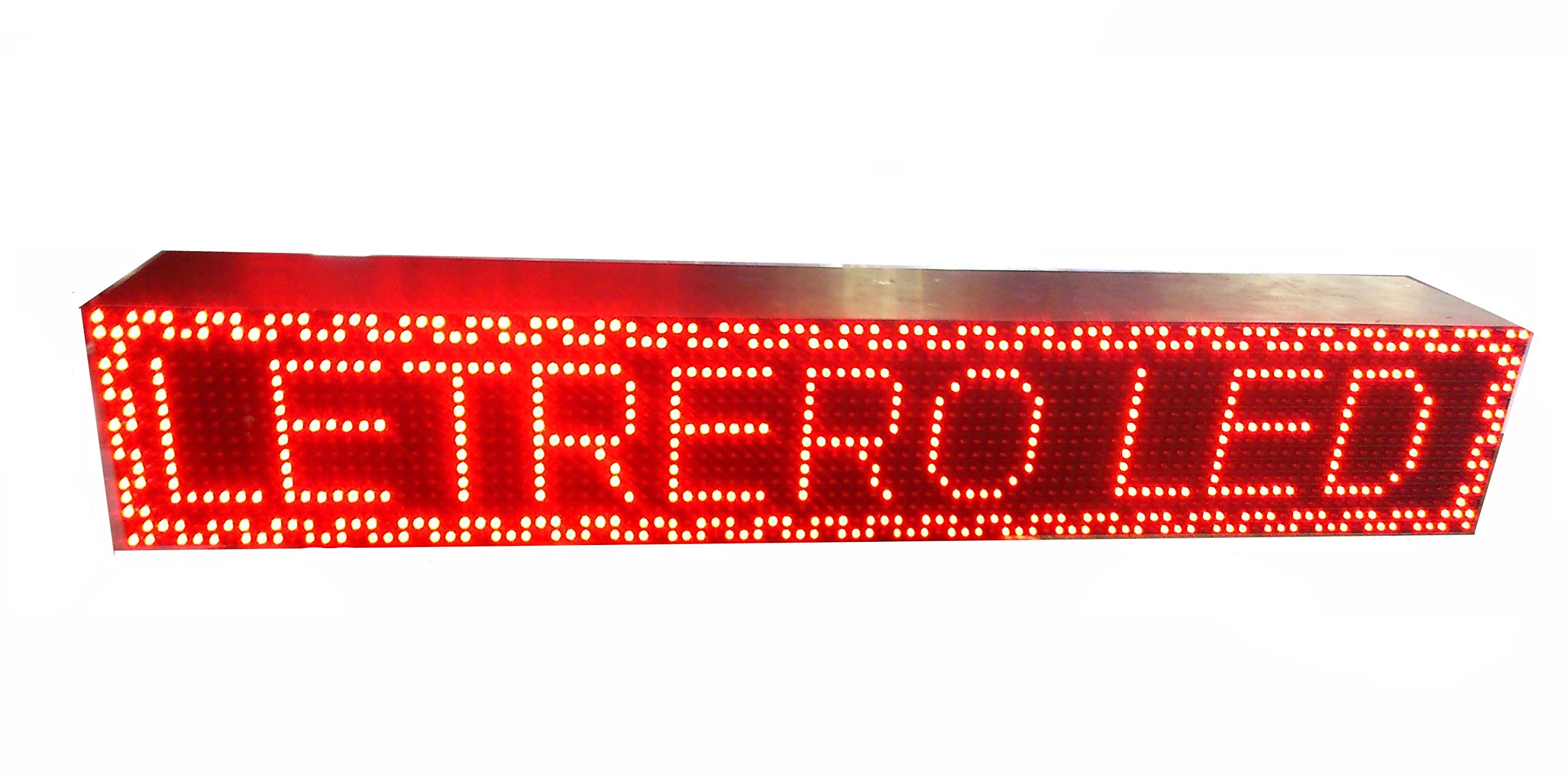 BANDEROLA PUBLICITARIA CARTEL LED PROGRAMABLE LETRERO LED PROGRAMABLE PANTALLA LED PROGRAMABLE (96 * 16 doble cara, ROJO) ROTULO LED PROGRAMABLE CARTEL ELECTRÓNICO/PROGRAMMABLE LED PANEL