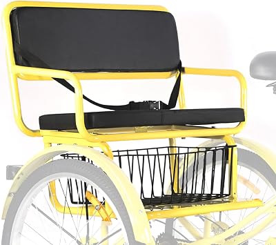 Adult Tricycle 7 Speed, 24 Inch 3 Wheel Bikes Extended Rear wheelbase Tricycle Suitable for Modification Wheel Bike w/Rear Basket for Women/Seniors Picnic Exercise Shopping