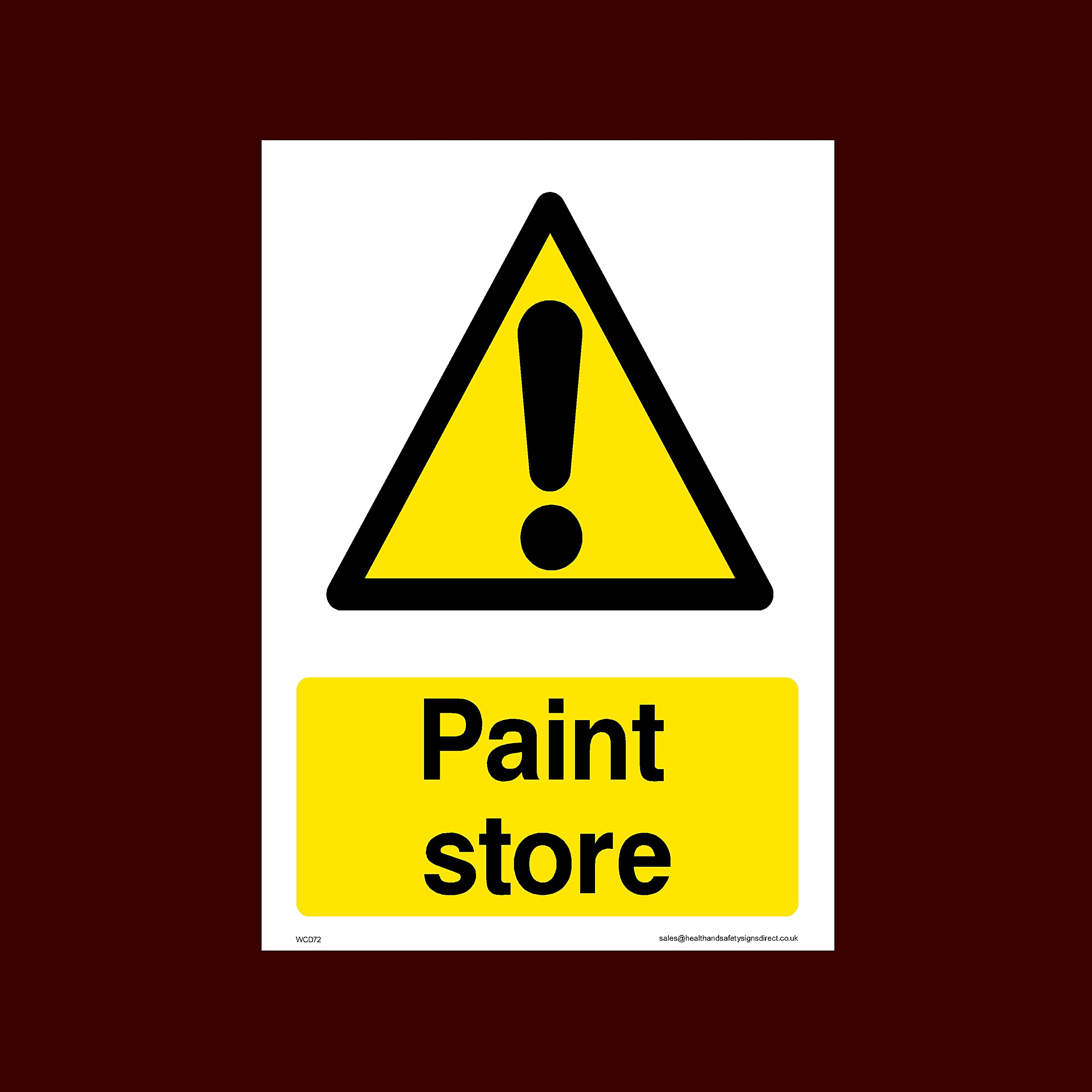 Ussp&S Paint Store Sticker/Self Adhesive Sign (Wcd72) - Danger, Acid, Corrosive, Hazardous, Chemicals, Harmful, Oxygen, Irritant
