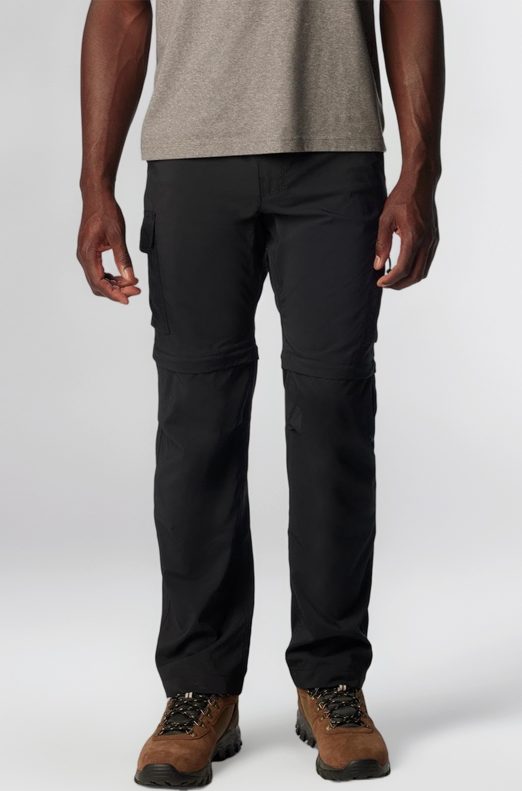 Men Black Omni Wick Silver Ridge Utility Convertible Hiking | Trekking | Camping | Safari Pant, 36