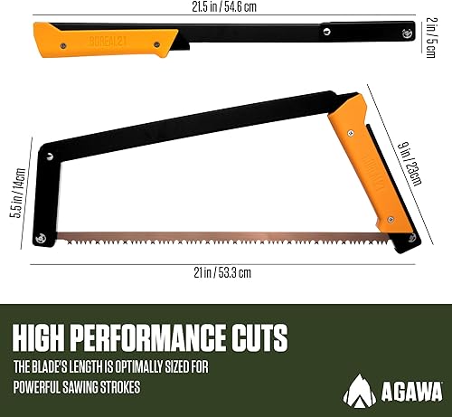 Vista 27 de AGAWA BOREAL - Sierra plegable de 15 a 15 pulgadas con hoja de sierra multiusos, equipo de campamento para senderismo, pesca, caza, bushcraft y kit
