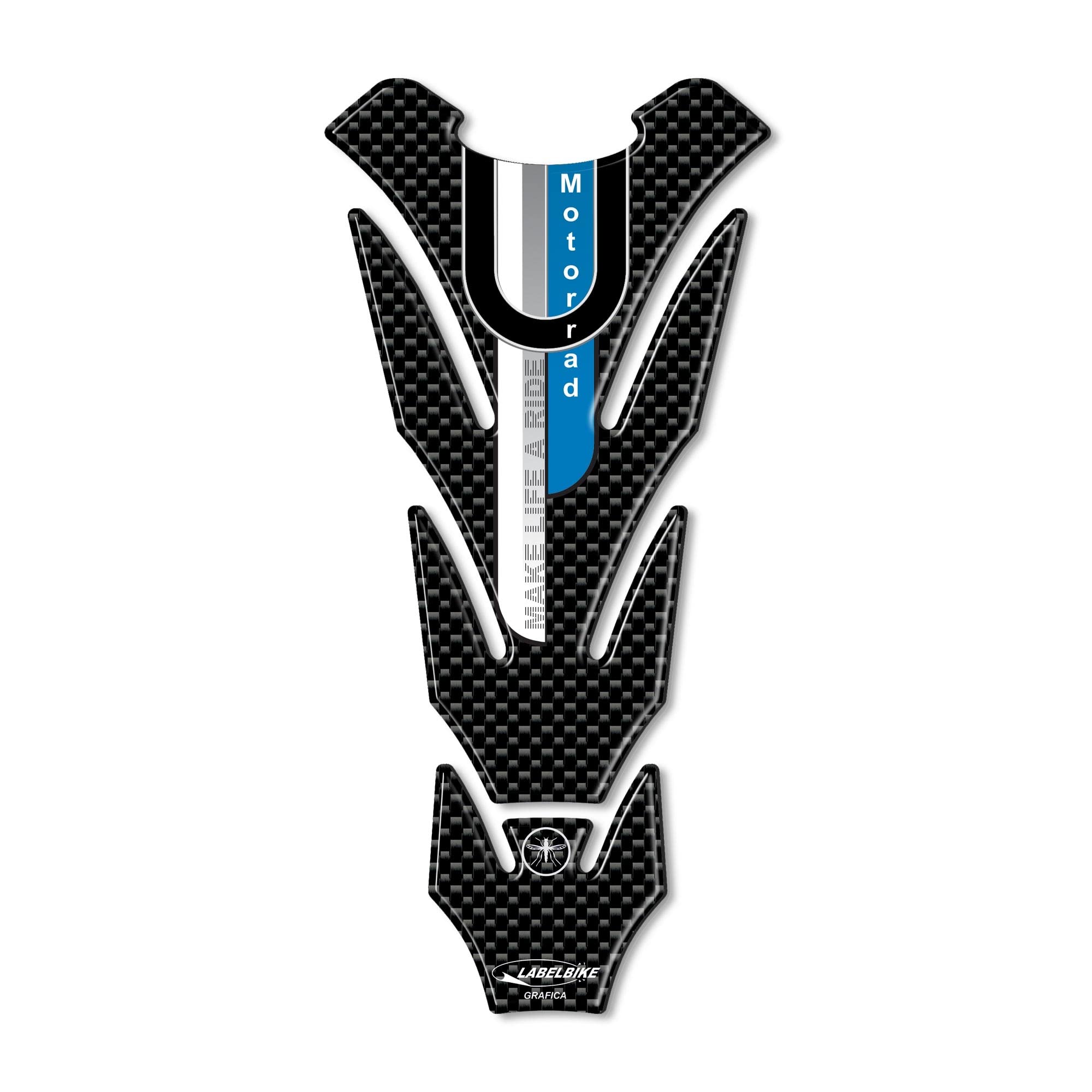 Protection Réservoir Moto 3D Carbone – Film Adhésif Anti-Rayures Slim Hi-Lux – 13 × 8,5 Cm – Transparent Brillant