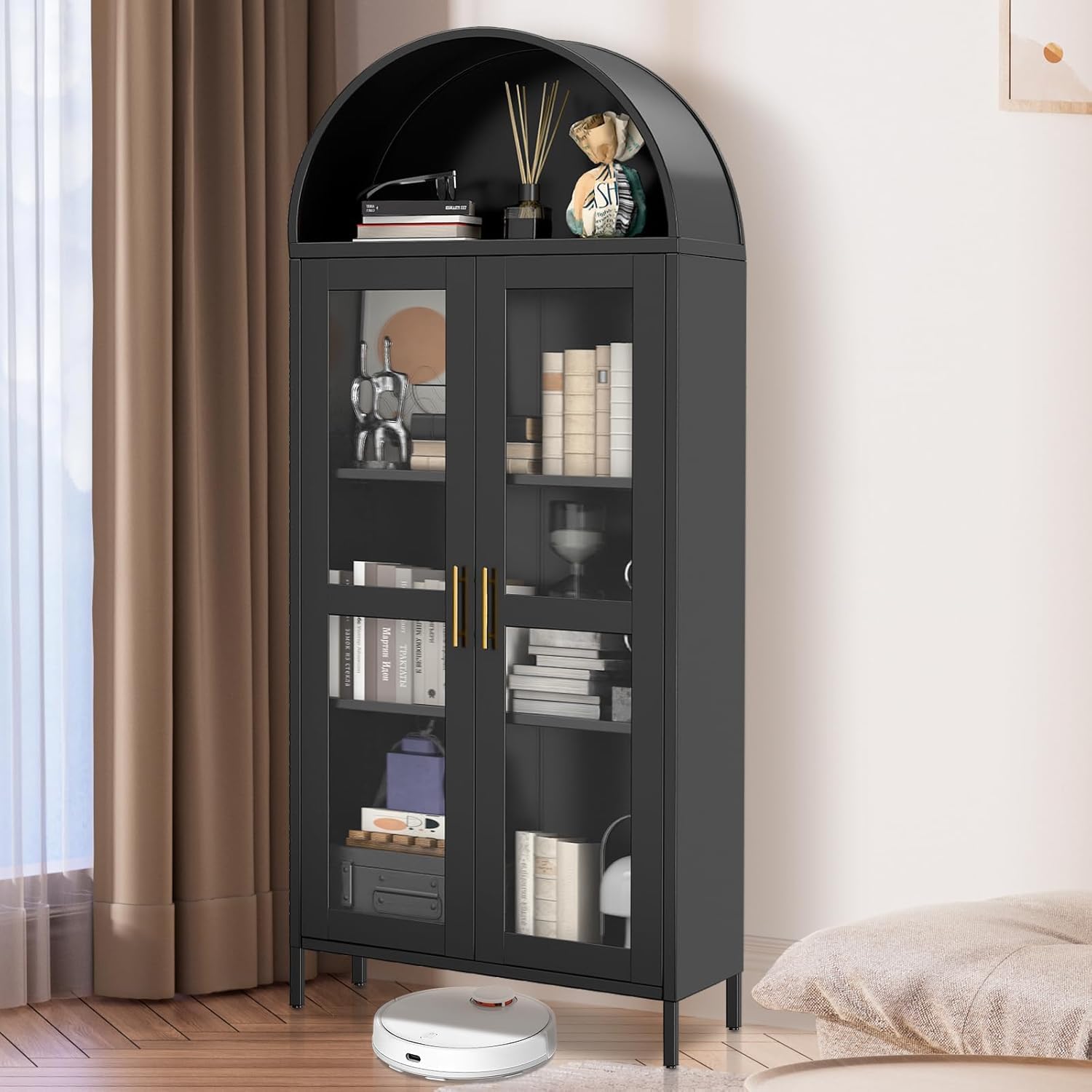 View 1 of **View Clerk Notes**Elementool 73" Arched Metal Storage Cabinet
