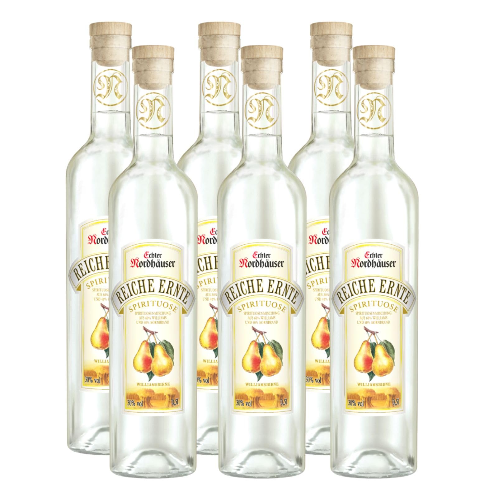 Echter Nordhäuser Reiche Ernte Williamsbirne Obstbrand ''Willi'' (6 x 0.5 l)