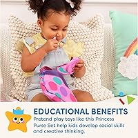 Vista 4 de Battat – Play Circle – Set de maquillaje y belleza – Accesorios de moda para disfrazarse – Juego de simulación – Set de cartera de princesa – Para