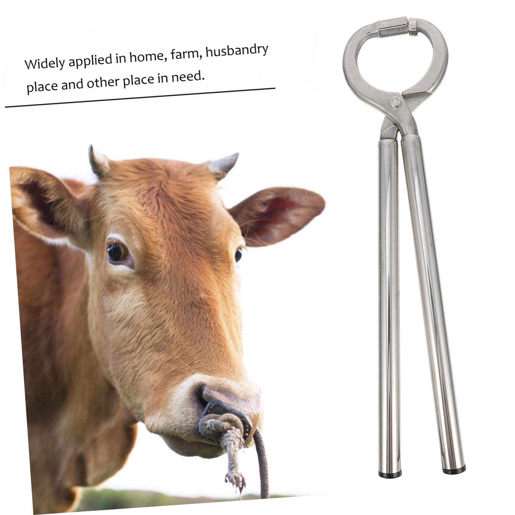 Veemoon 1pezzi Pinze per Anelli Nasali per Bovini Pinza per Anelli Nasali per Bestiame Strumento per Forare Naso del Bestiame Superficie Liscia Facile da Usare Resistente all Usura