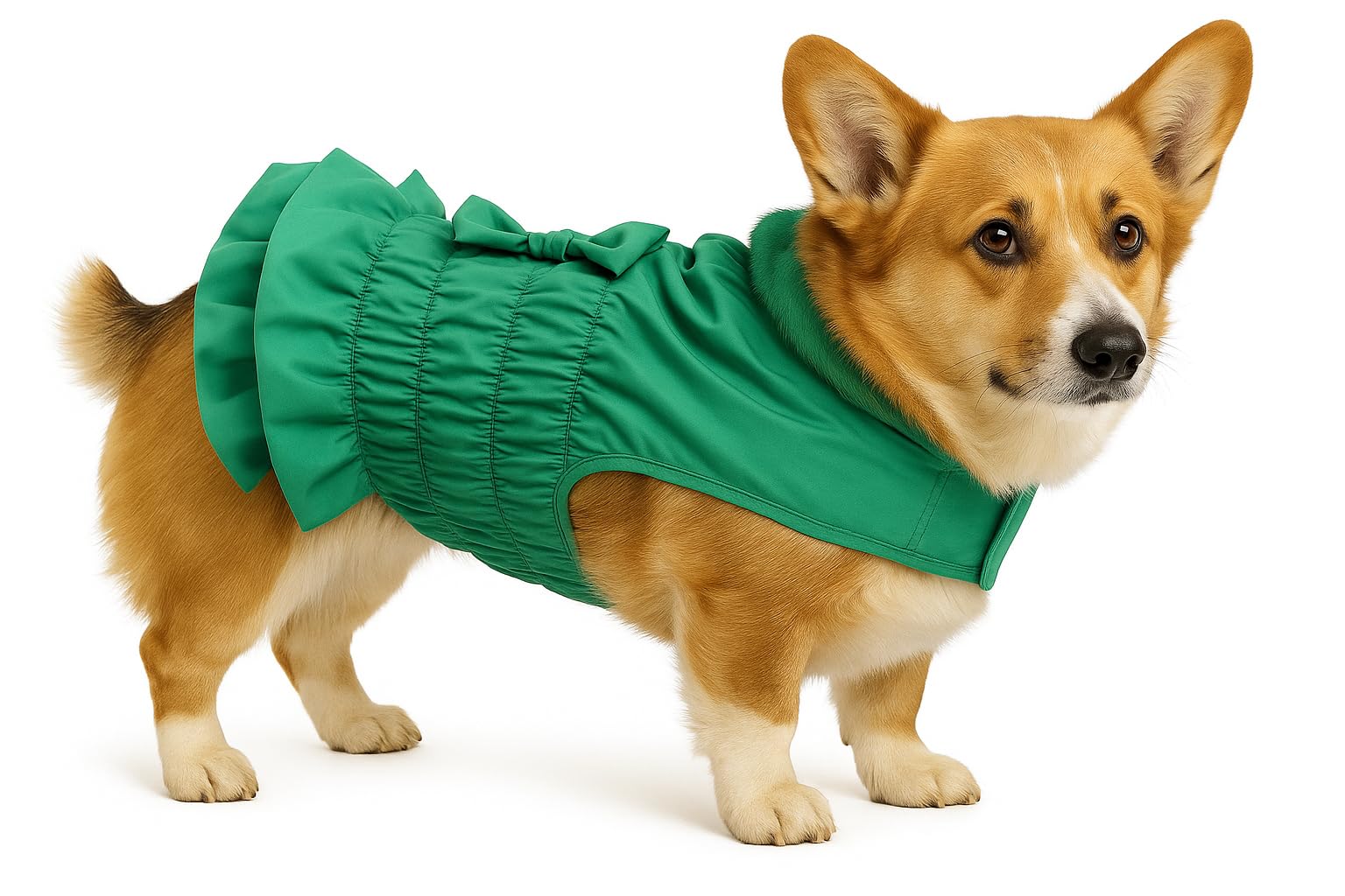 Manteau pour chien vert Esther idéal pour les promenades d'hiver