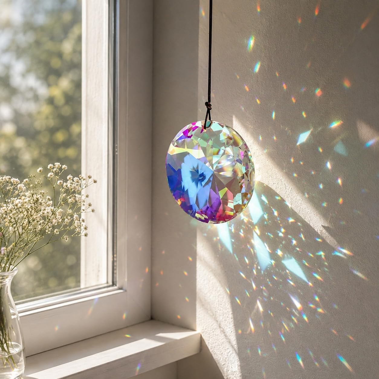 79mm Crystal Prism Hanging Suncatchers Window Large Suncatchers AB Colored Faceted Prisms Ornament Rainbow Maker Chandelier Crystal Pendant-image-15