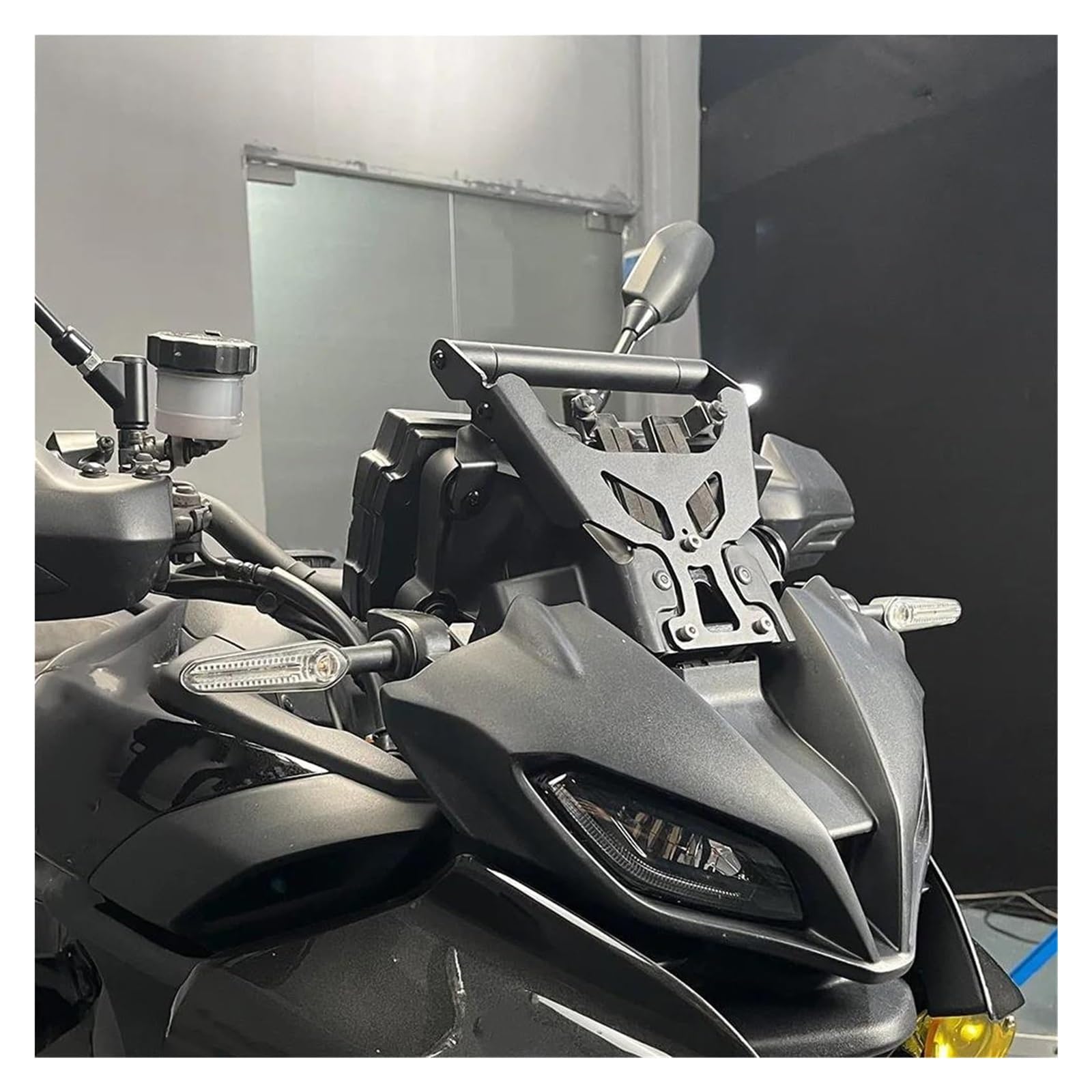 Soporte GPS para teléfono para Yamaha para Tracer 9 GT 9GT+ Plus 2021-2025 Navegación GPS Soporte para Teléfono Y Manillar De Motocicleta(Black 1)