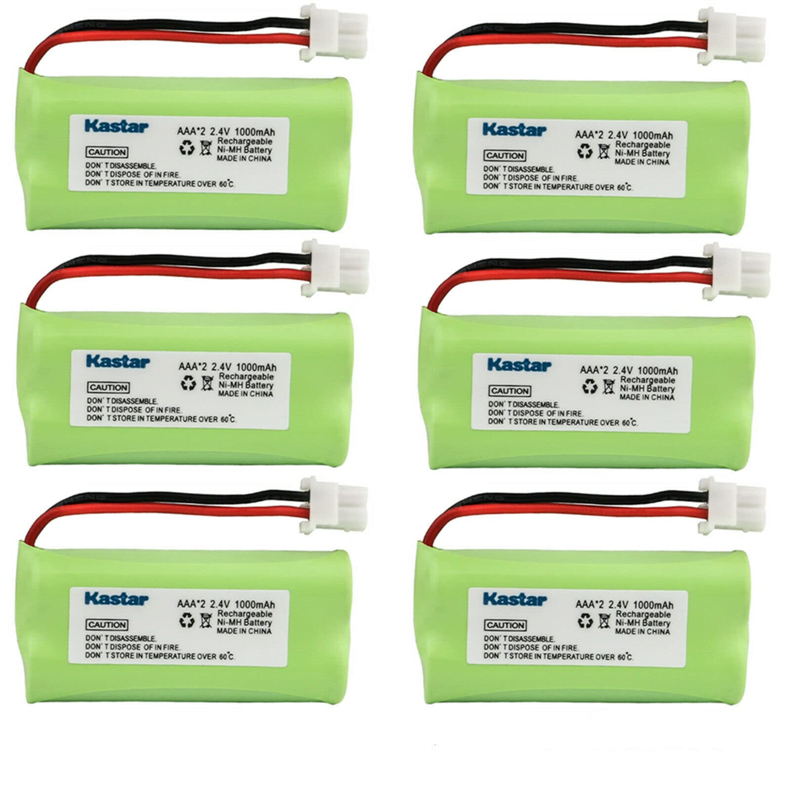 Kastar 6-Pack Battery Replacement for Vtech CS6409 CS6419 CS6419-2 CS6419-3 CS6419-4 CS6419-15 CS6429 CS6429-2 CS6429-3 CS6429-4 CS6429-5 CS6429-16 CS6449 CS6449-2 CS6449-3 CS6509 CS6509-14 CS6509-15