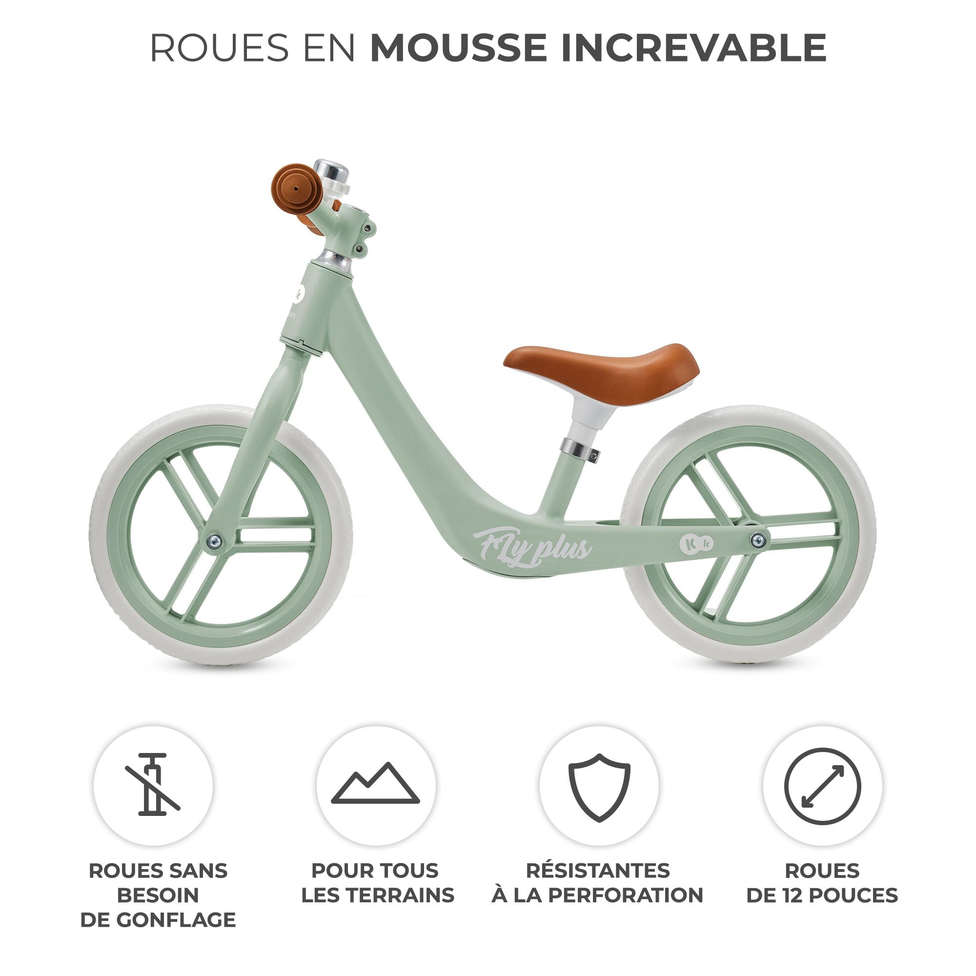 Kinderkraft Fly Plus Draisienne en Métal,