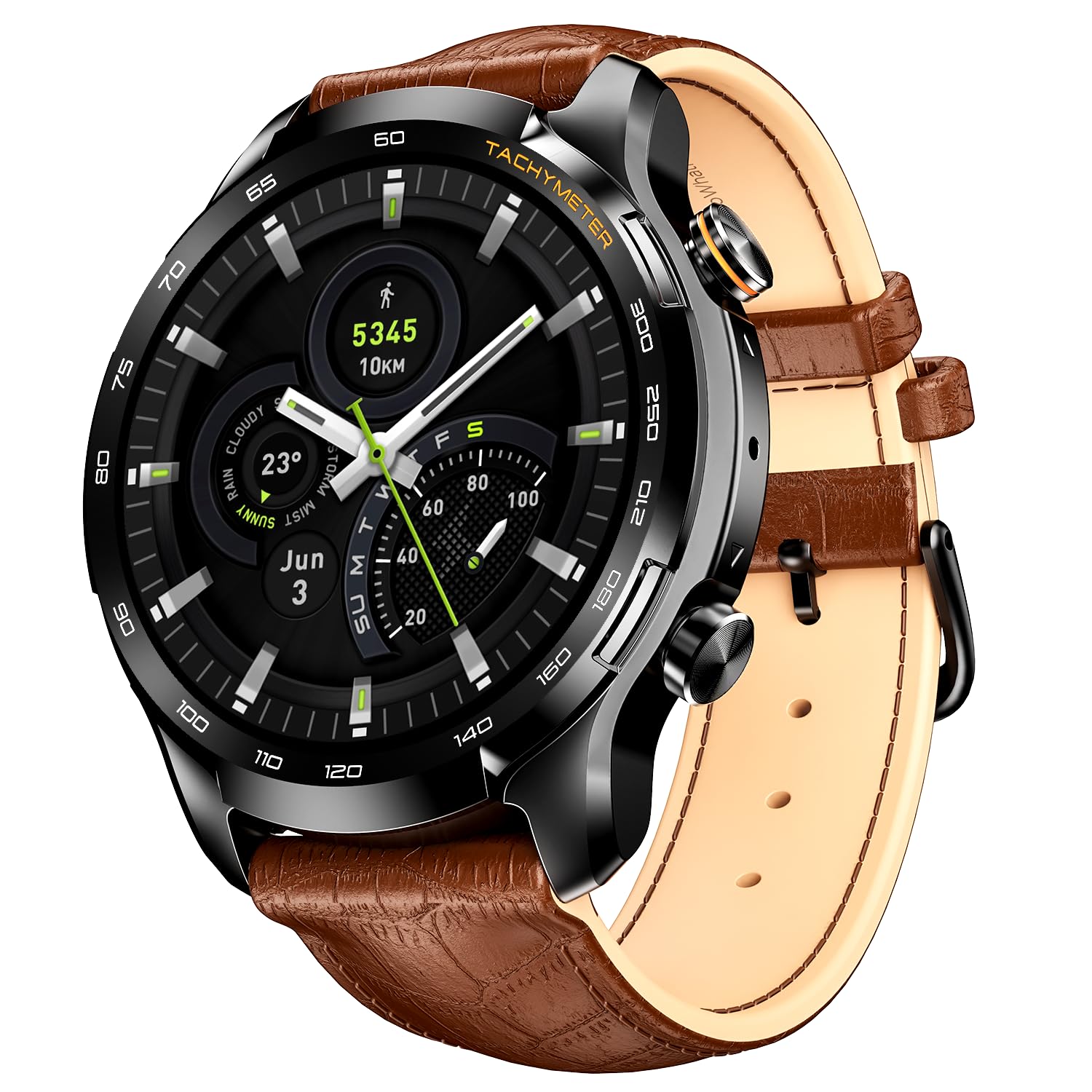 boAt Newly Launched Lunar Pro LTE Smart Watch with 1.39" AMOLED Display, E-Sim Cellular Calling,Built-in GPS,TWS Connectivity, 100+ Sports Mode with Auto Detection, IP68, HR & SpO2 Monitoring(Brown)