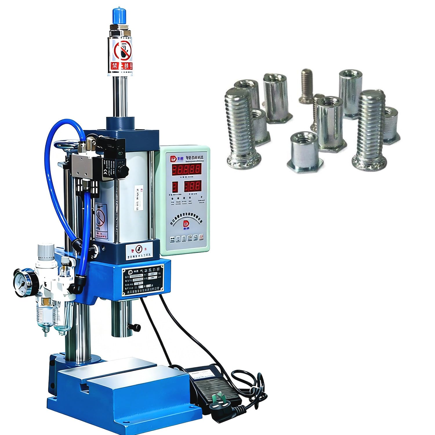 CelyToe Pneumatic Bearing Press Pneumatic Press Machine Tabletop Pneumatic Stamping Press with 4 Configurations Available for Precision Manufacturing & Small Batch Production C