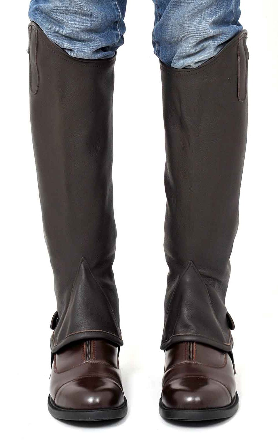 Guêtres D'équitation Riders Trend - Cuir De Vachette Haut De Gamme - Fermeture YKK - Pour Hommes Et Femmes