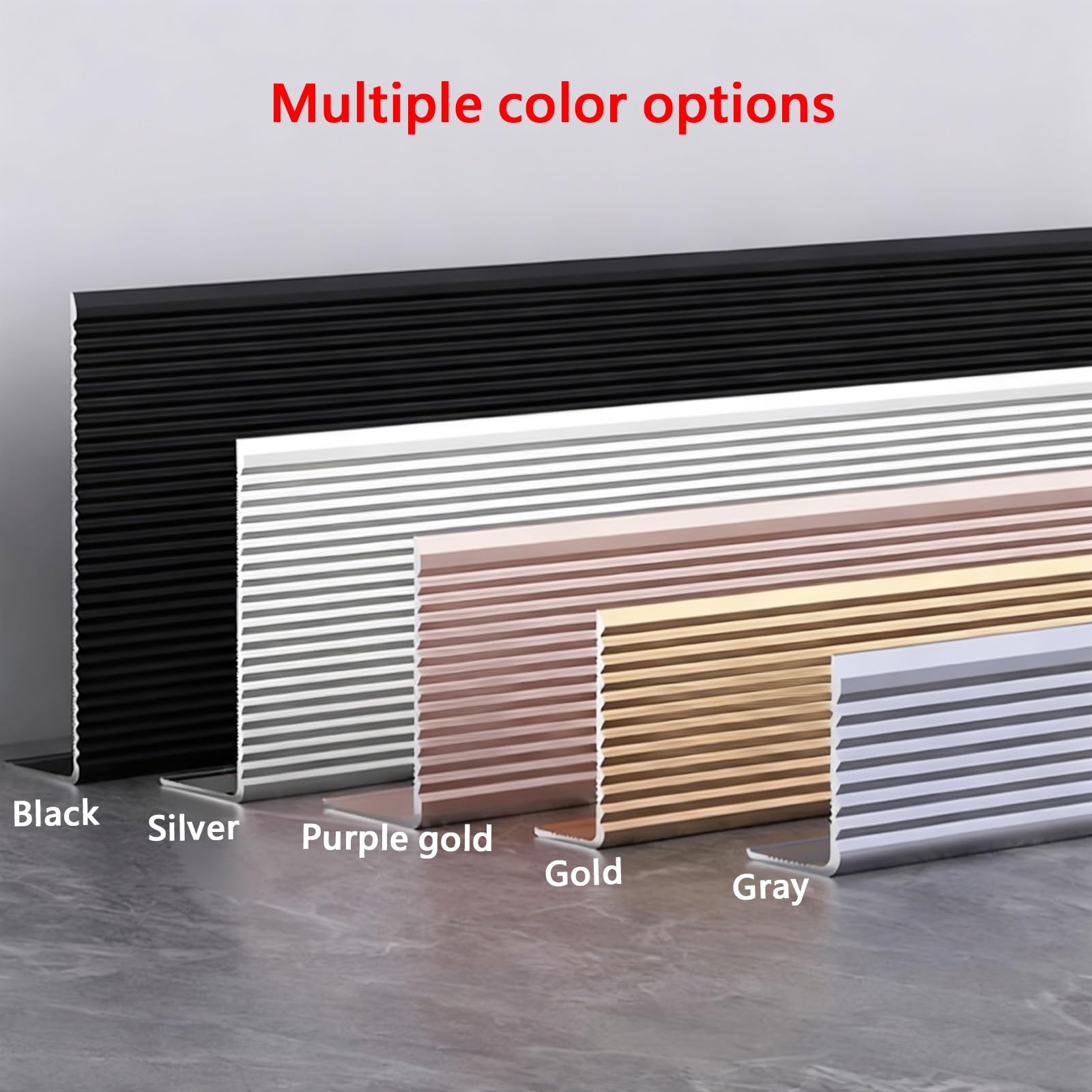 Perfil Antideslizante De Vinilo For Escaleras, Protector De Esquinas De Pared, Antideslizante E Impermeable For Escaleras Interiores Y Exteriores(Gold,90cm L 100mm*30mm)