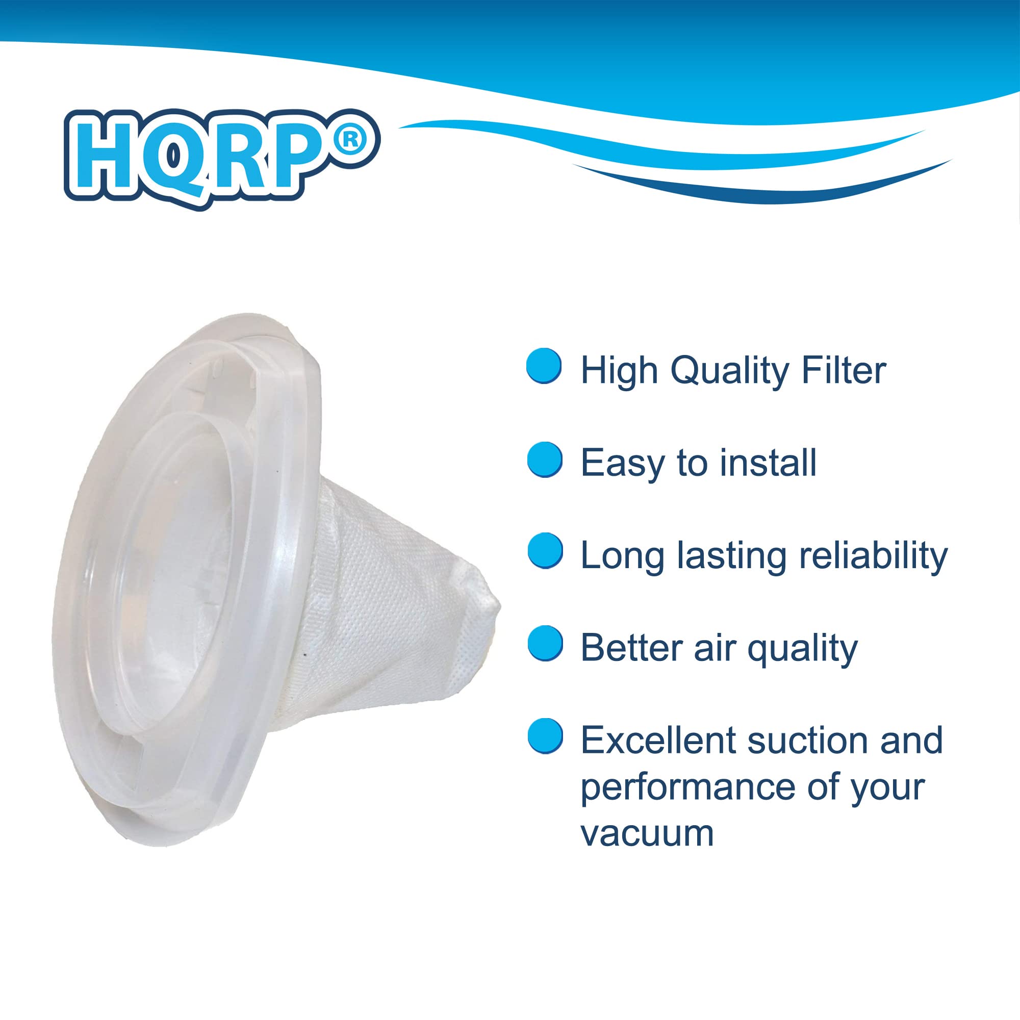 HQRP 6-pacco Filtro compatibile con Black & Decker DUSTBUSTER N566064 / 90558113 per ADV1200 ADV1210 ADV1220 DV1010EL DV1210N DV1415EL DV1810EL DV4800N DV6010N DV7210 DV9610N Aspirapolvere a mano