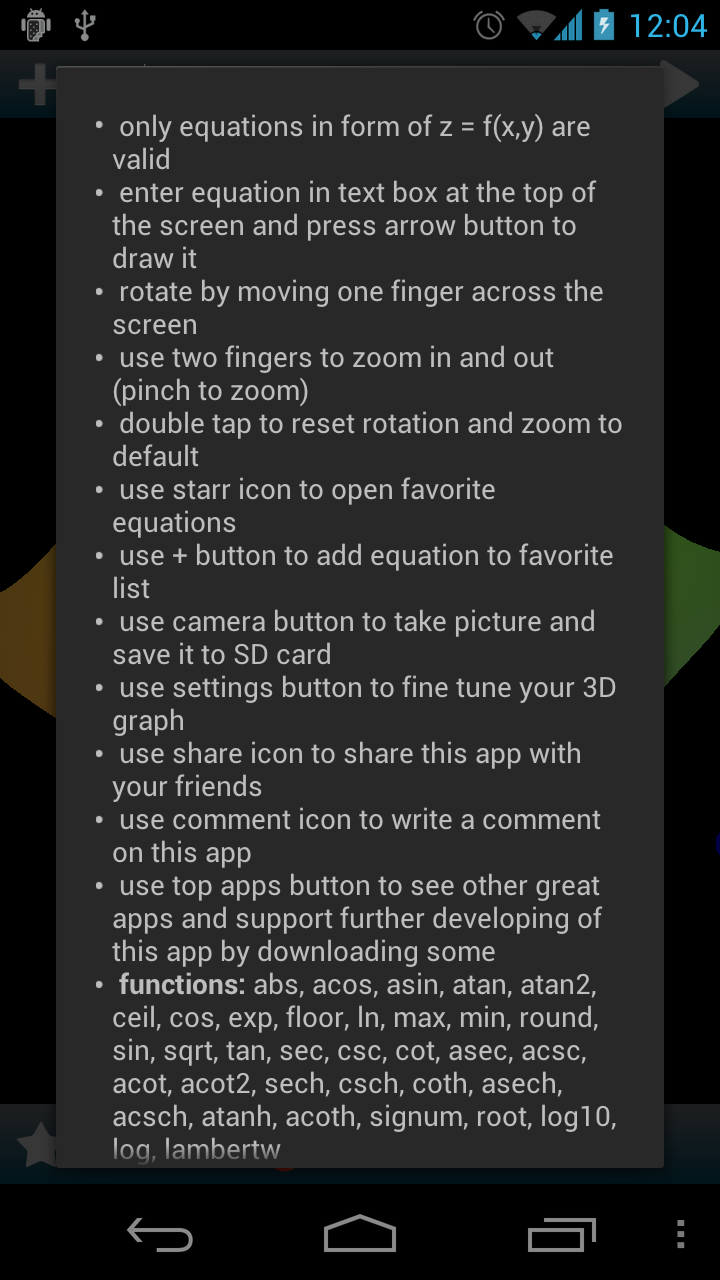 3D Graph OpenGL - Application sur Amazon Appstore